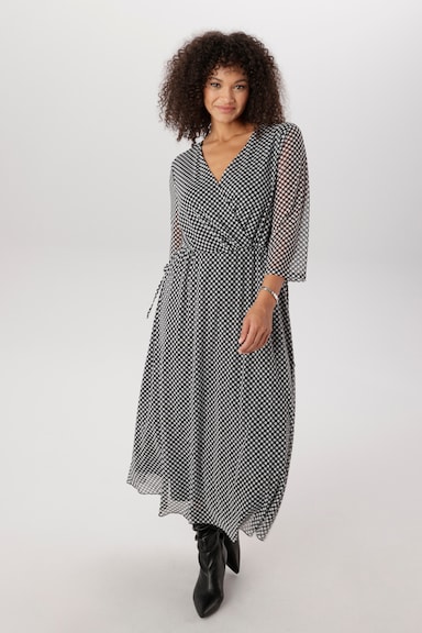 Aniston PLUS Meshkleid - schwarz-weiß