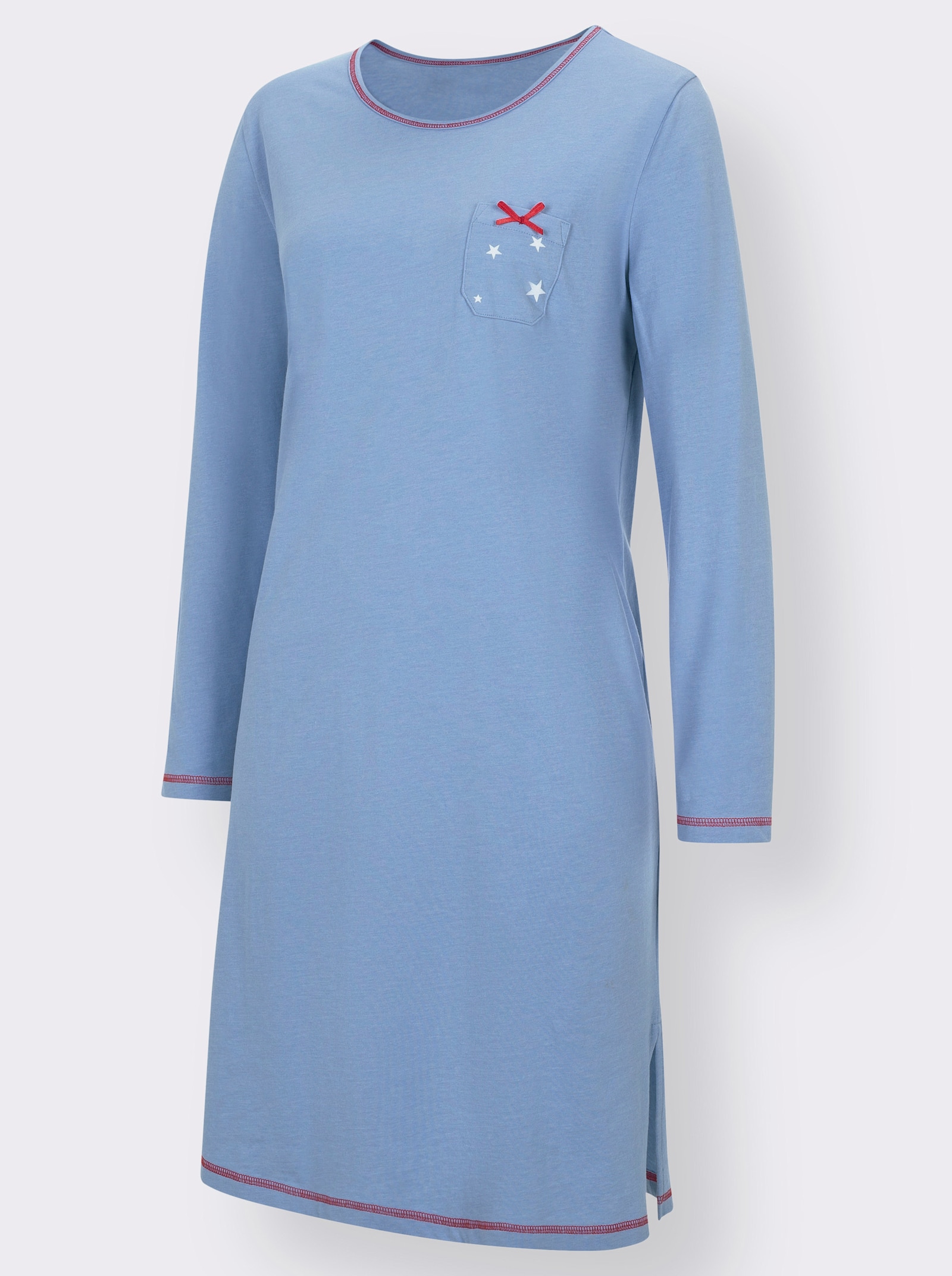 wäschepur Sleepshirts mit Sternchen-Motiven - blau-bedruckt + blau