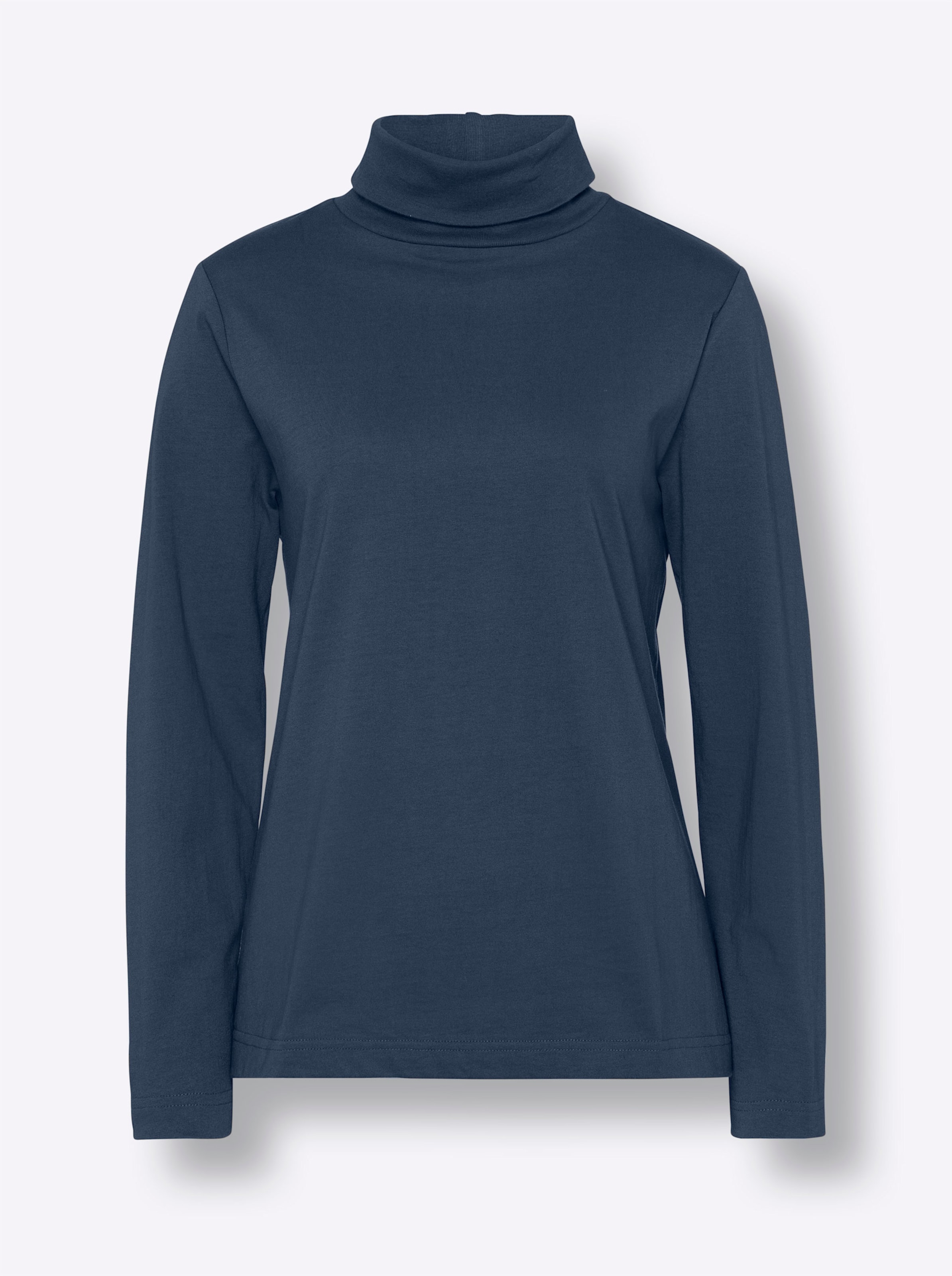 Sheego Damen Dunkelblau Rollkragenshirt - Bild 2