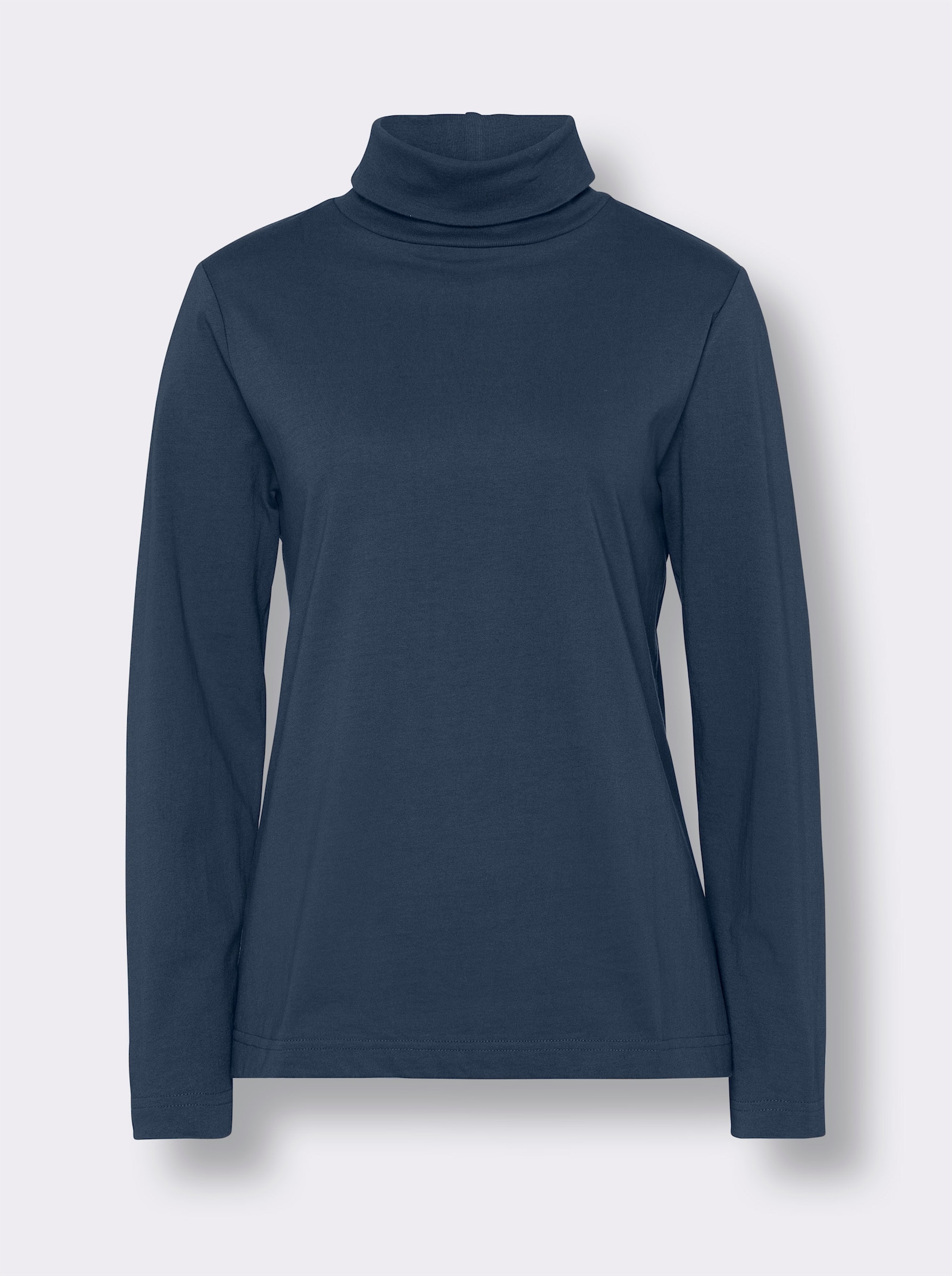 Rollkragenshirt mit langen Ärmeln - dunkelblau