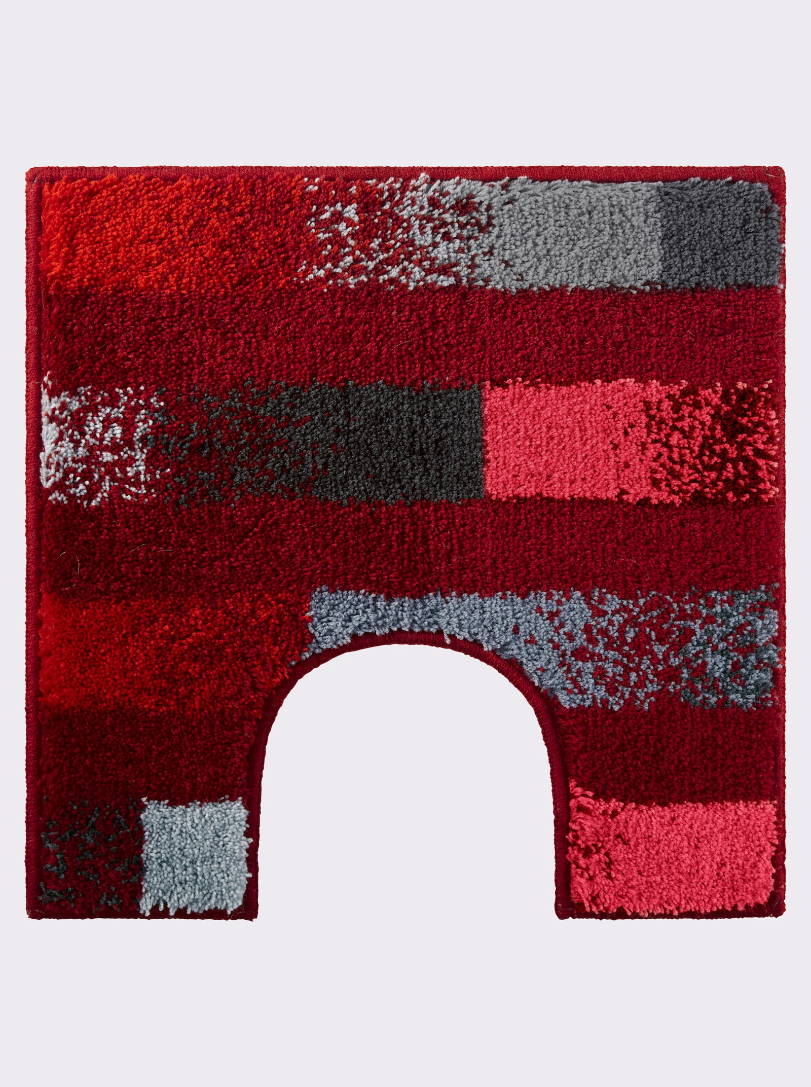 Grund Badmat - rood/grijs