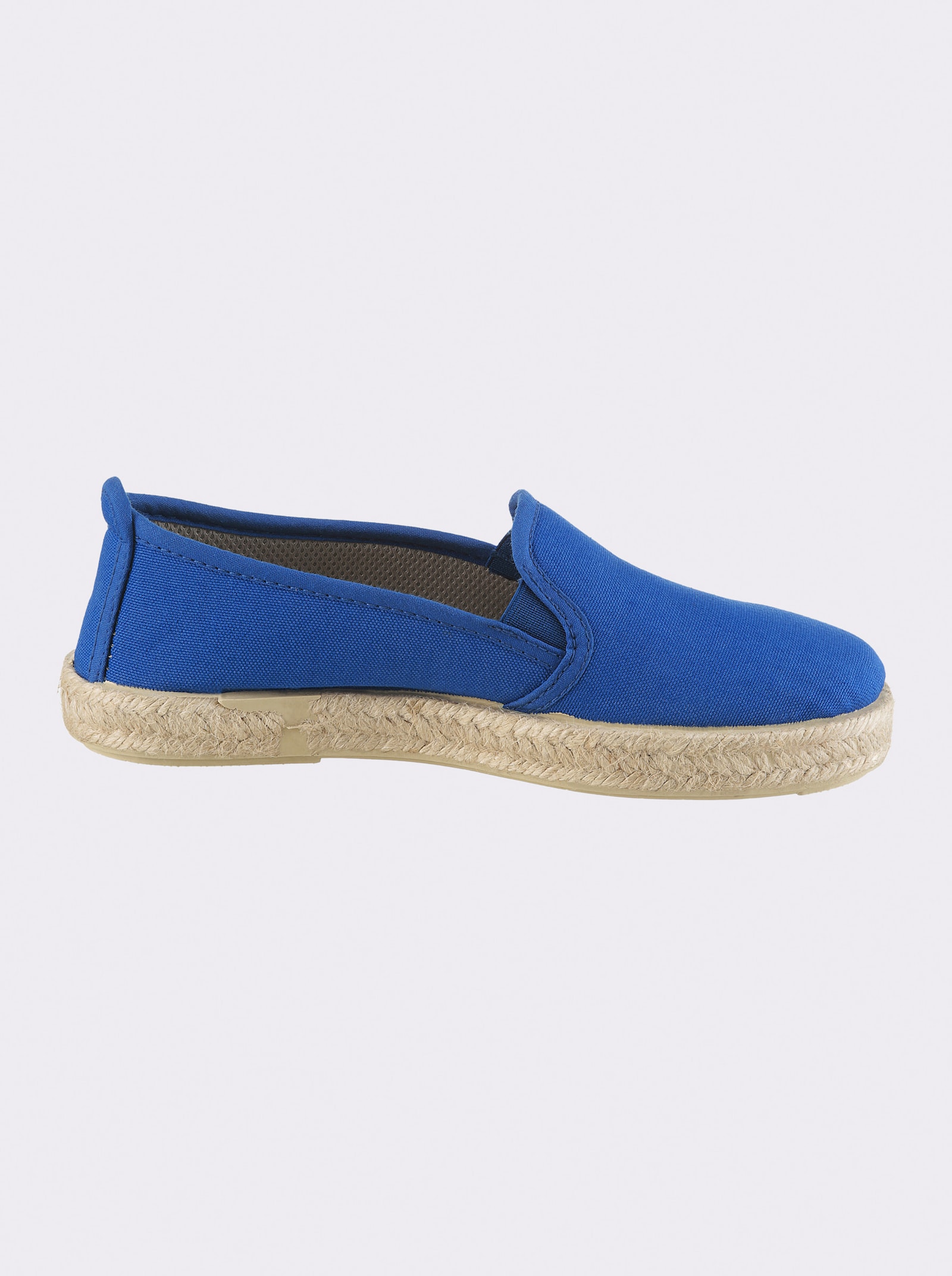 Slipper aus Textil, Weite F - mittelblau