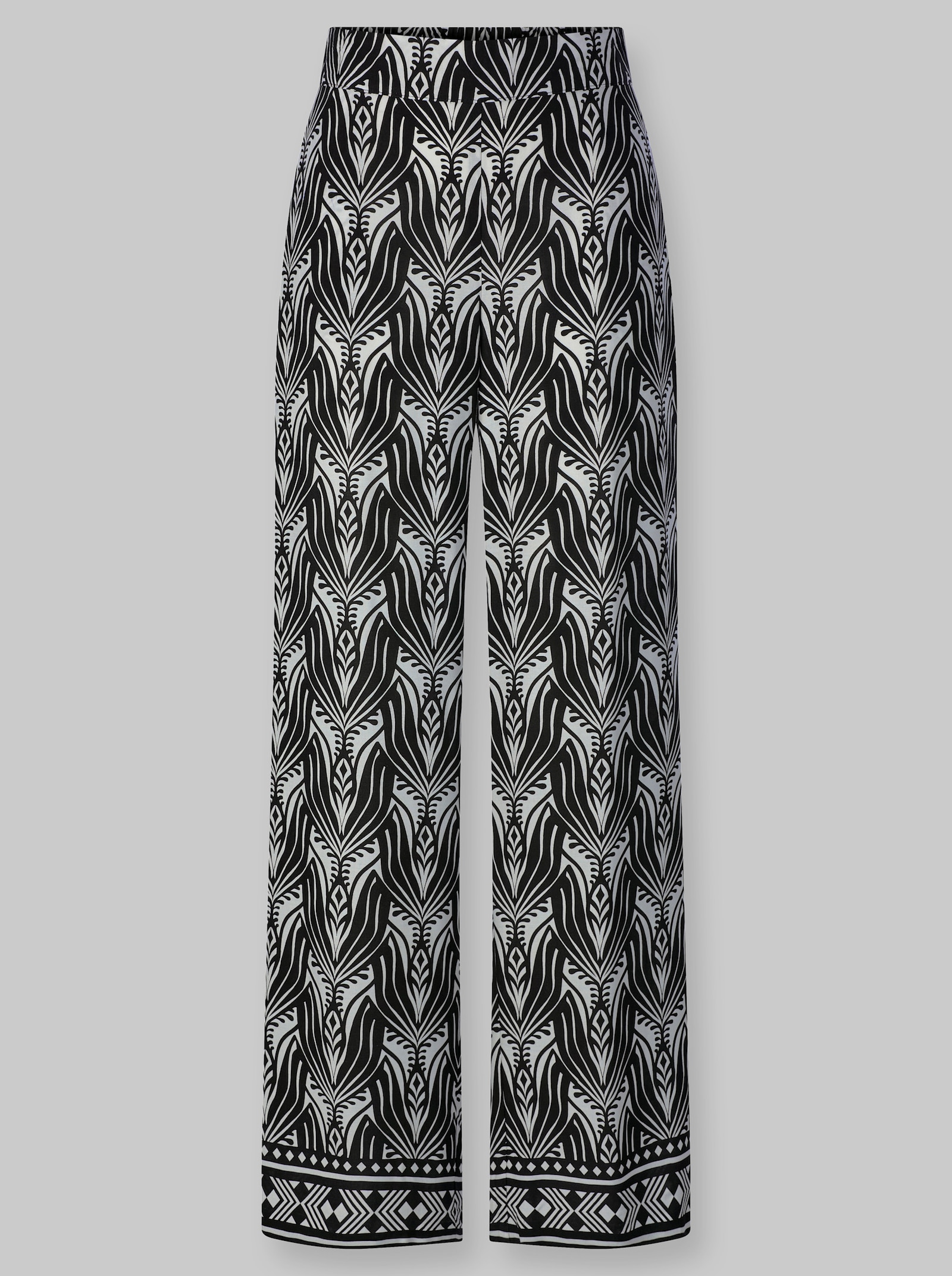 heine Schlupfhose mit Druck-Dessin - ecru-schwarz-bedruckt