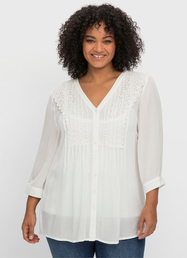 sheego by Joe Browns Crêpebluse - weiß
