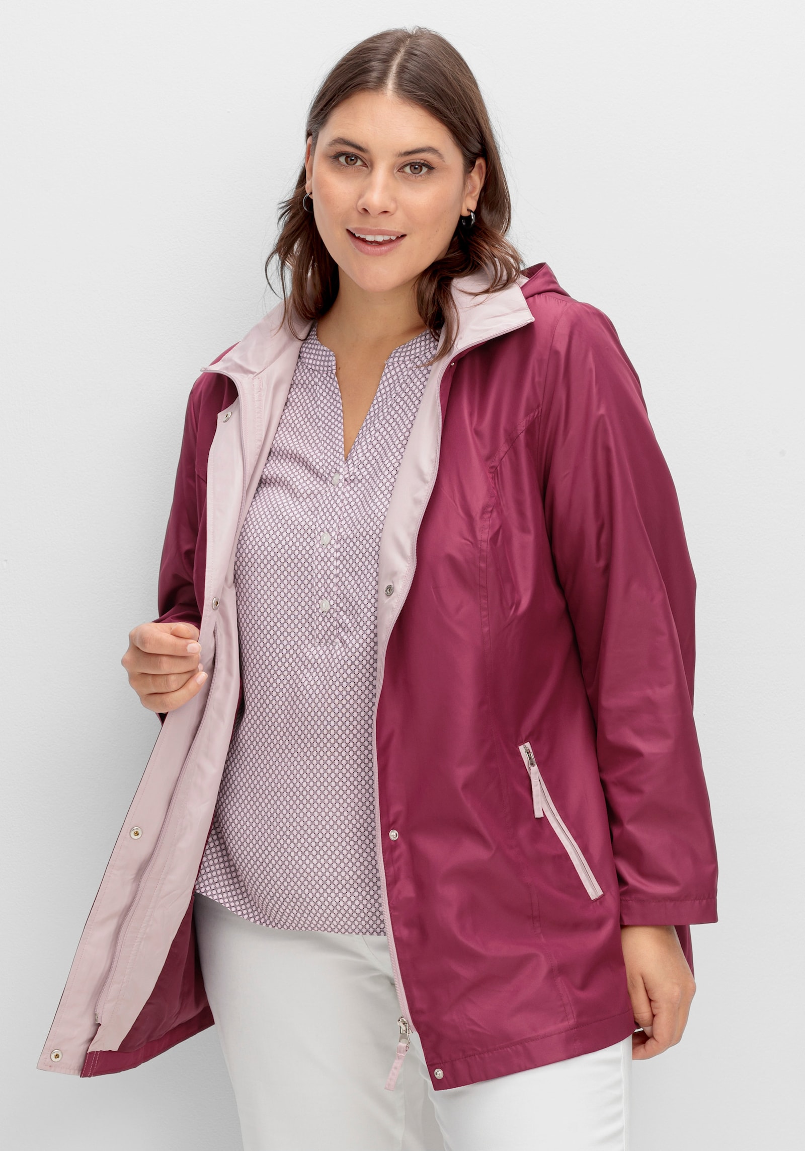 Funktionsjacke mit Innentasche - fuchsia-rosé