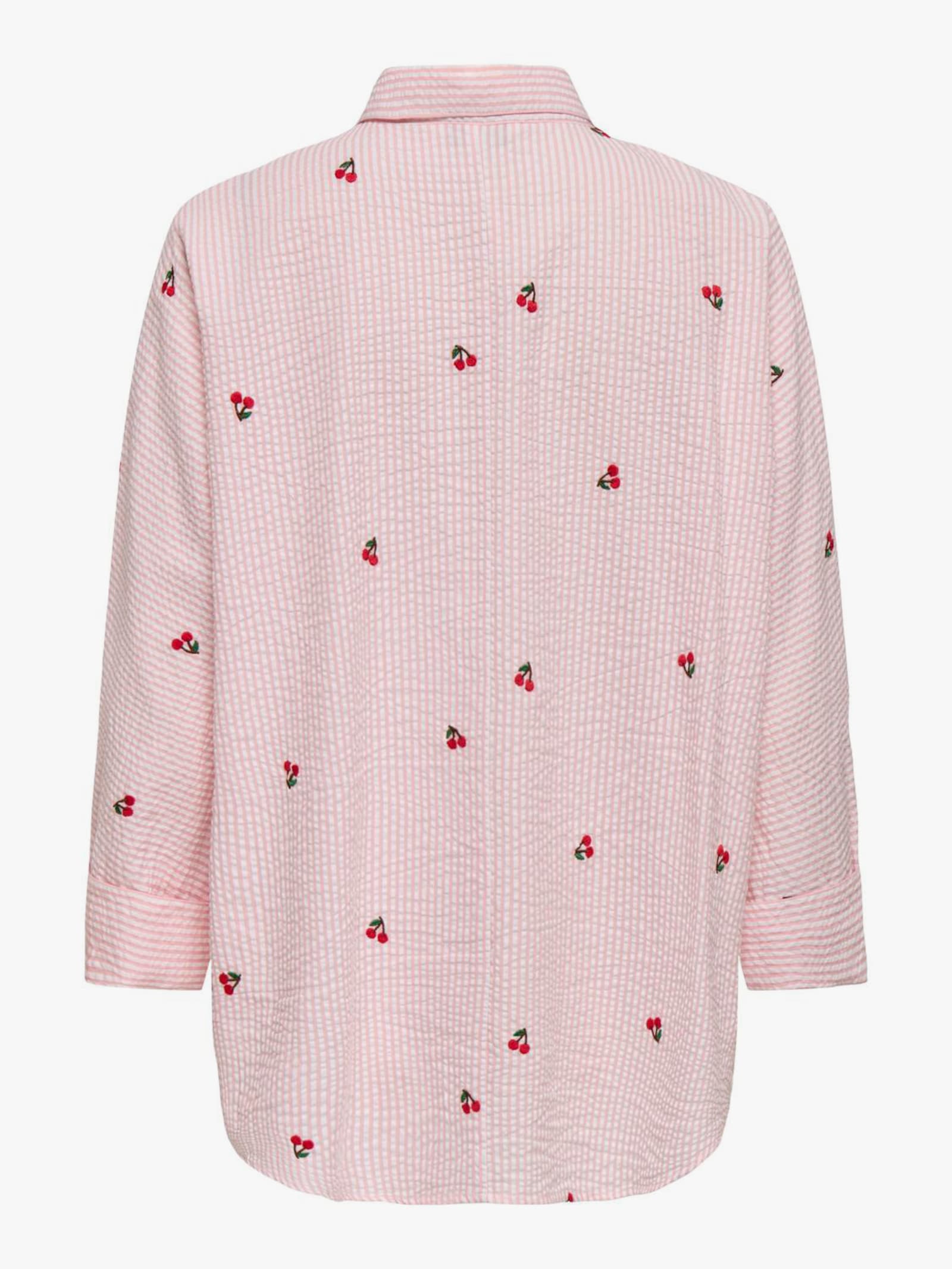 ONLY CARMAKOMA Druckbluse - crystal rose stripes:bright white