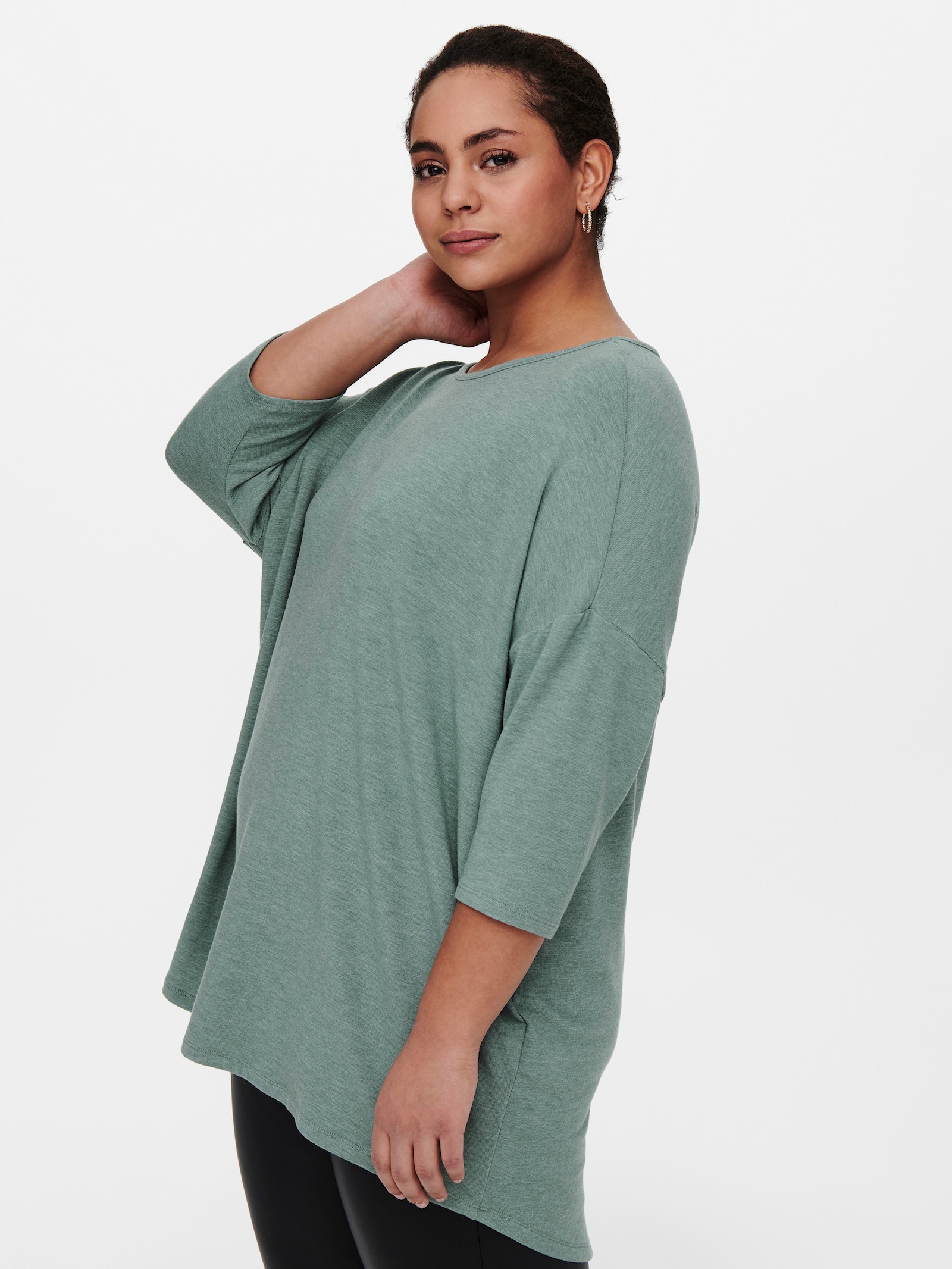 ONLY CARMAKOMA 3/4-Arm-Shirt - chinois green