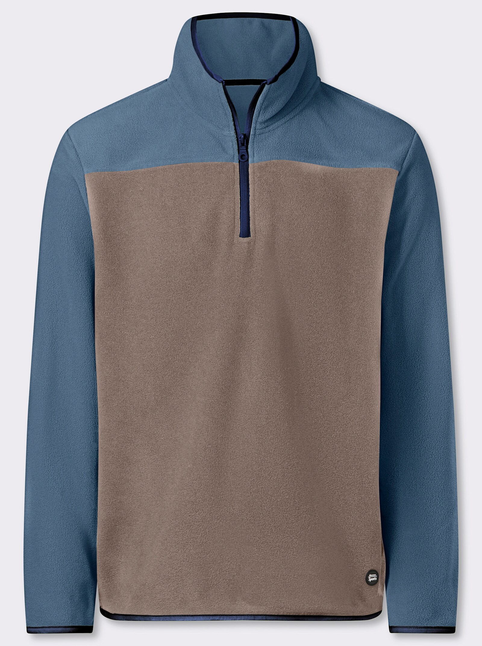 Catamaran Sports Fleeceshirt mit kontrastfarbigen Details - rauchblau