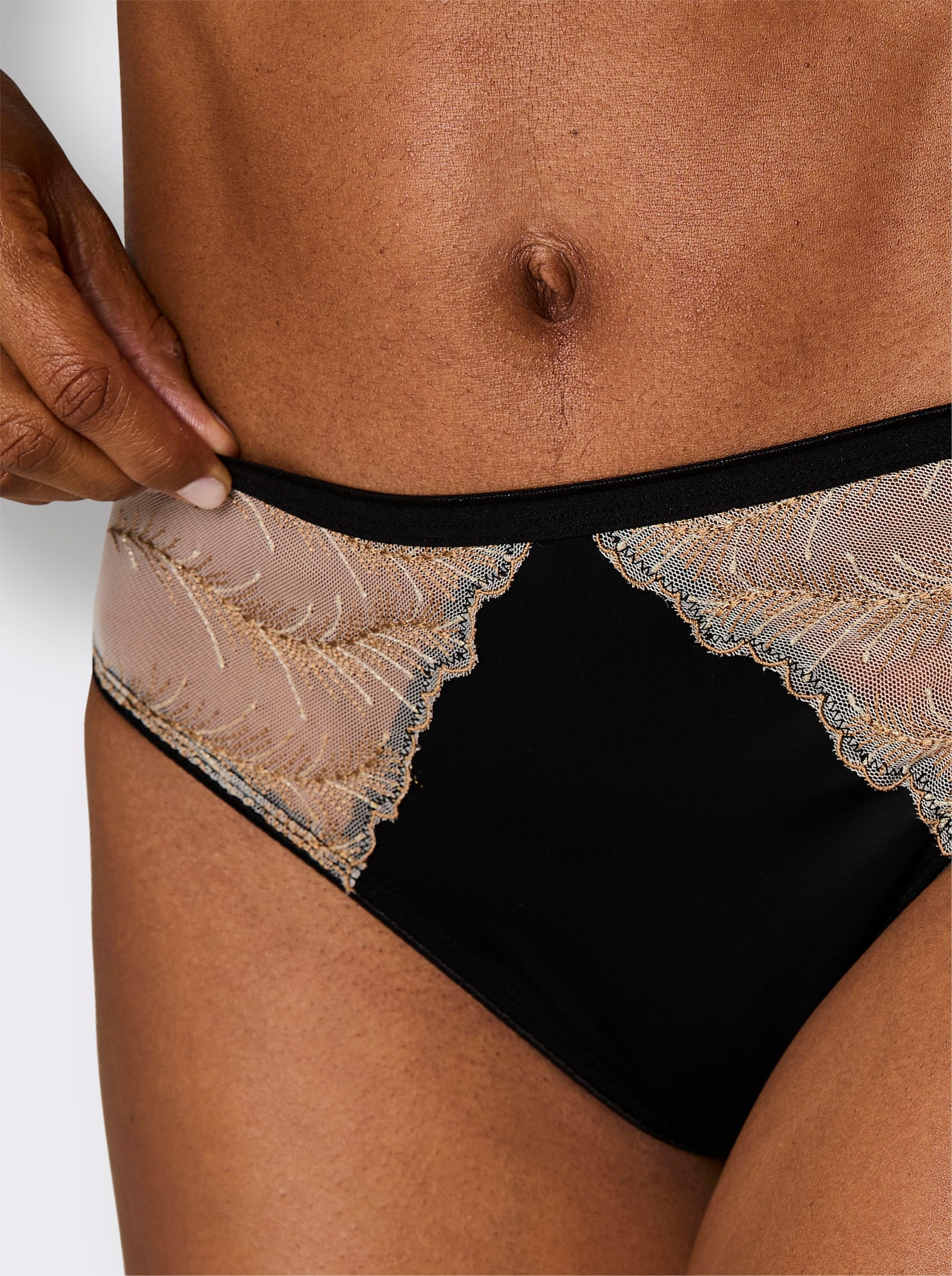 wäschepur Jazzpants - camel/zwart