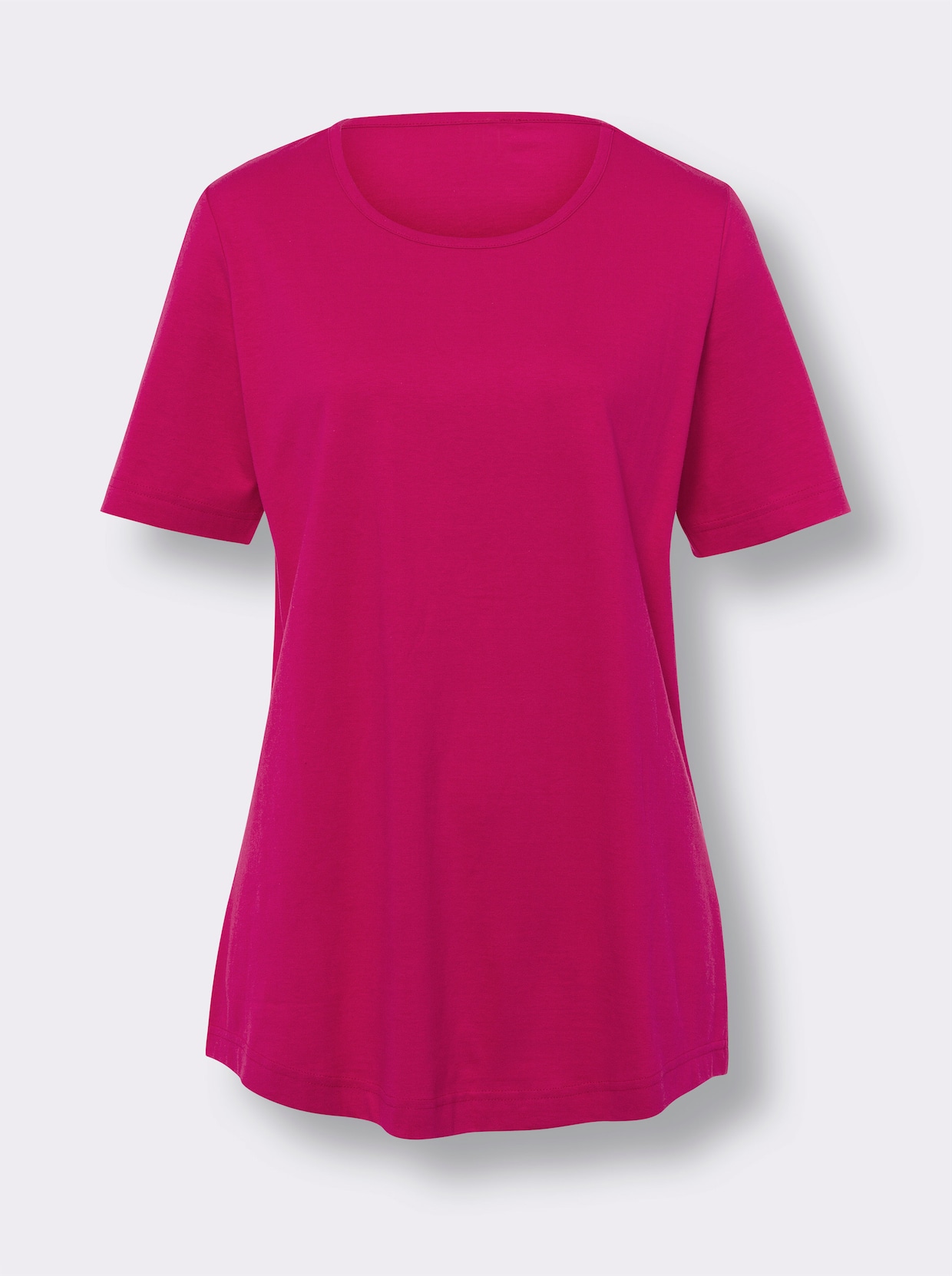 Longshirt - royalblau + pink
