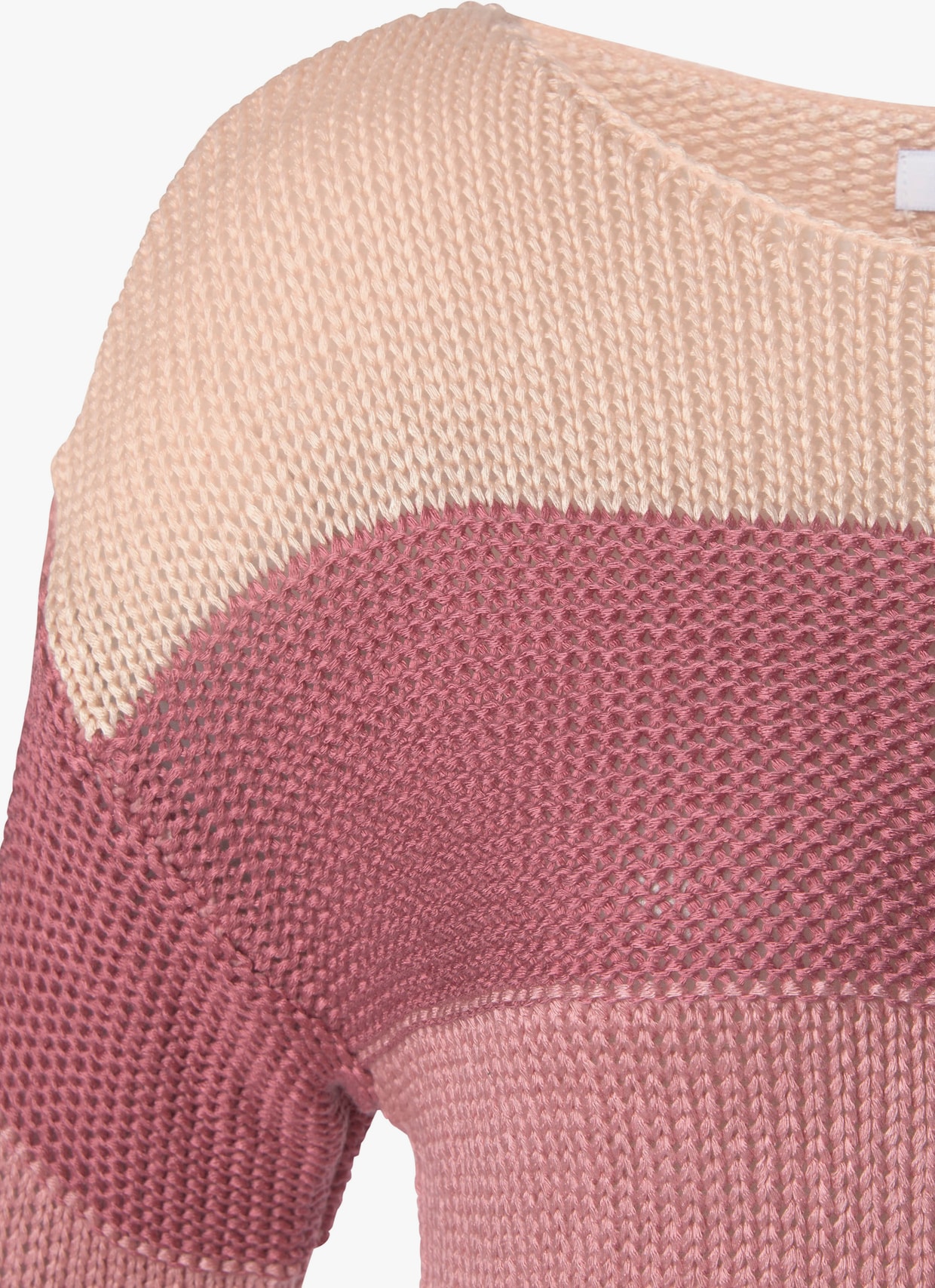 LASCANA Pull à rayures - rose clair-bordeaux-saumon