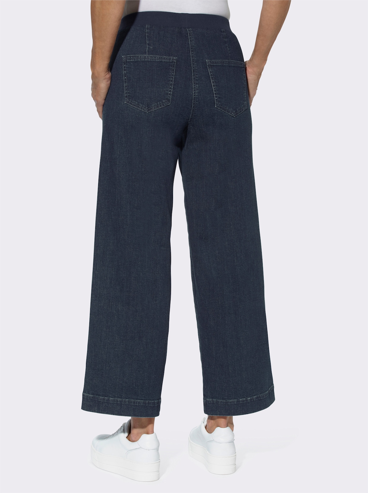 Jupe-culotte en jean - bleu foncé