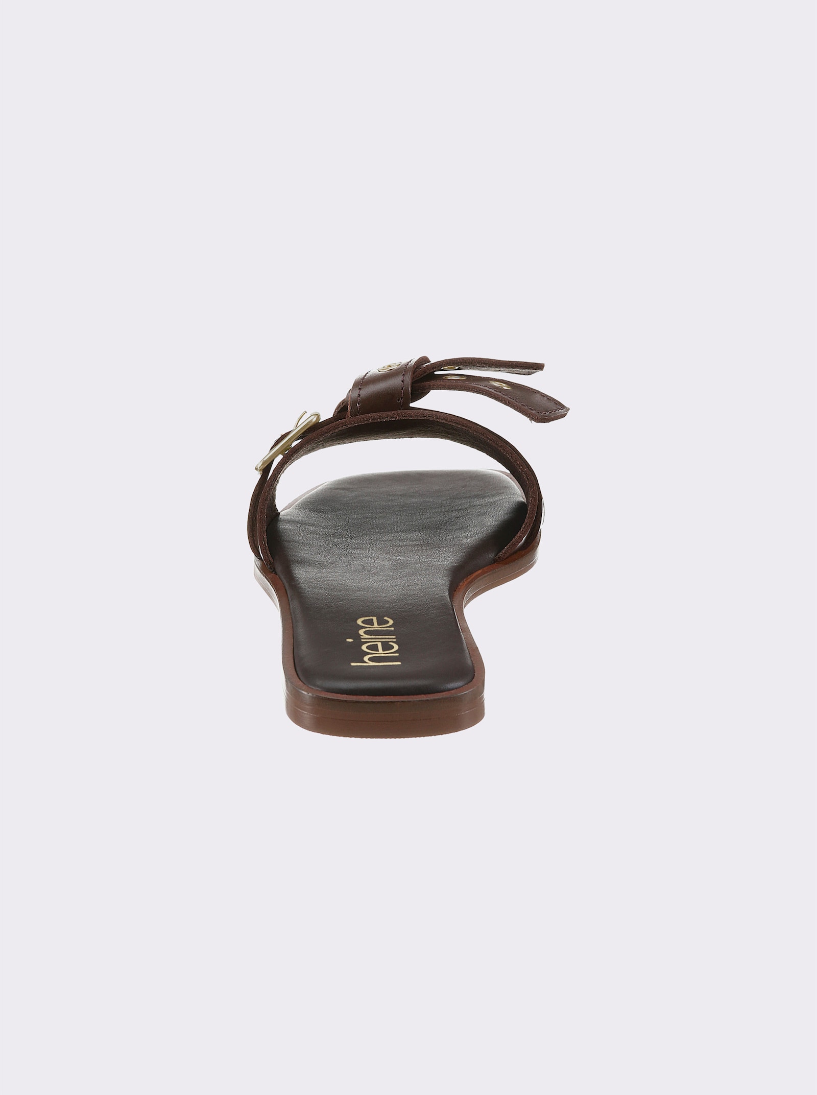 heine Pantolette mit Schnallen-Optik - braun