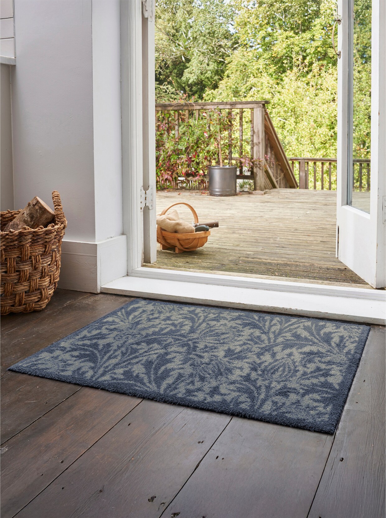 Turtle Mat Fußmatte - blau-beige