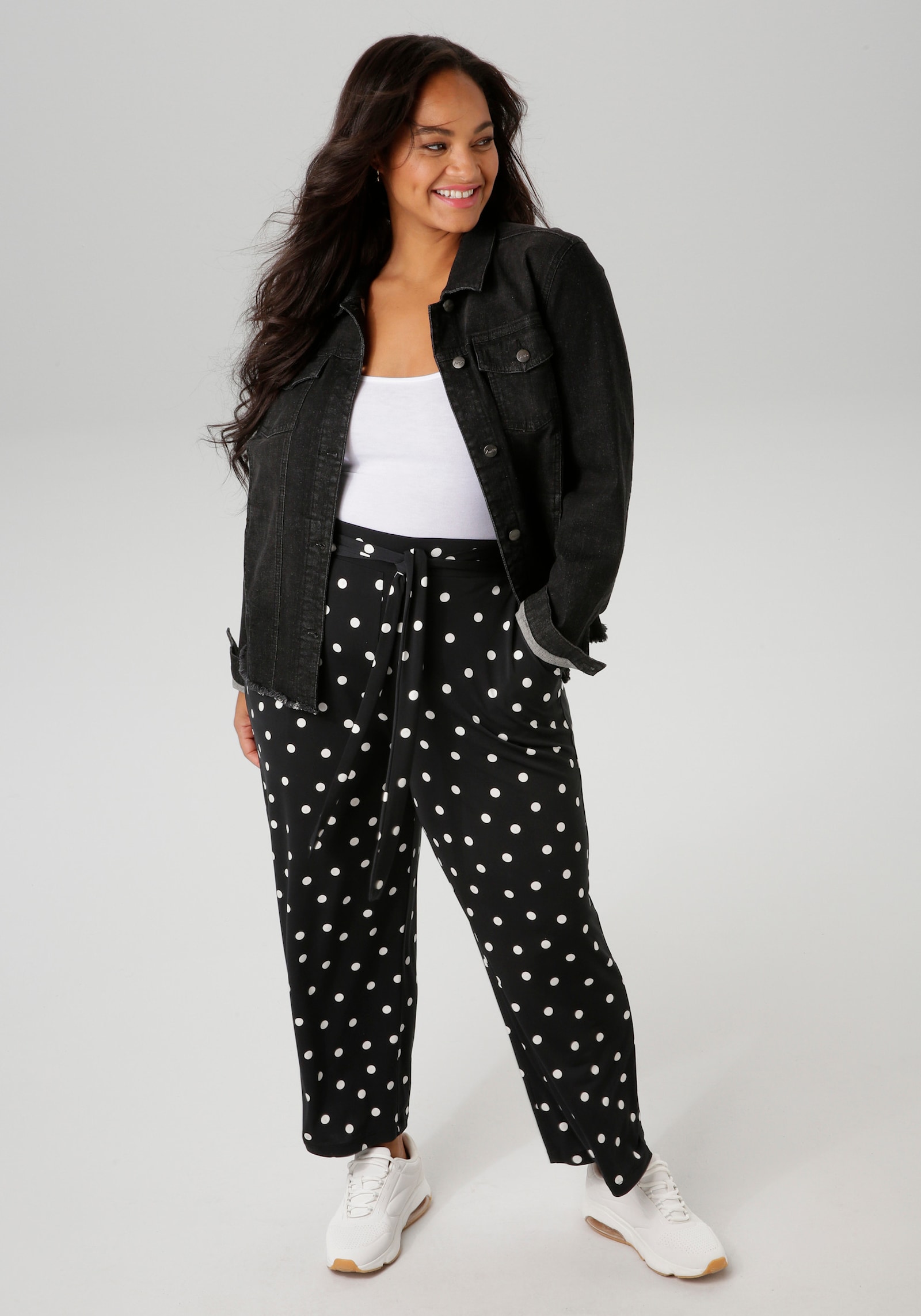 Aniston PLUS Jeansjacke - black