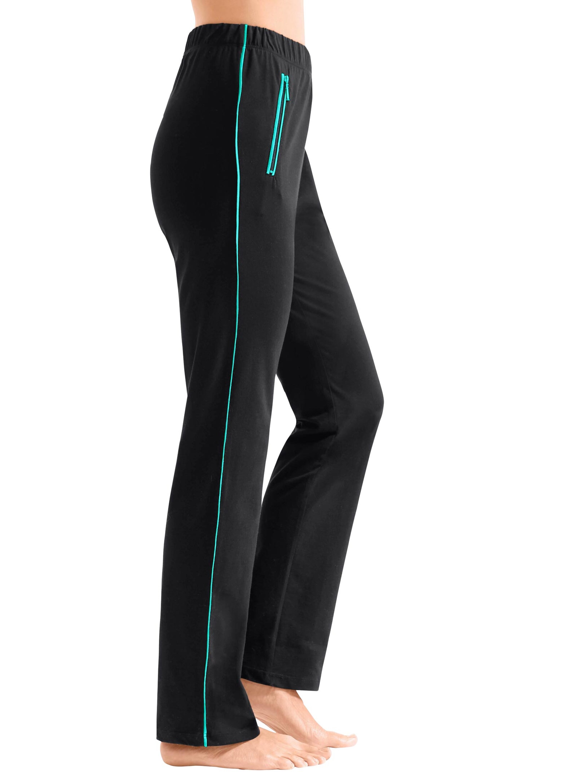 Freizeithose - schwarz-mint