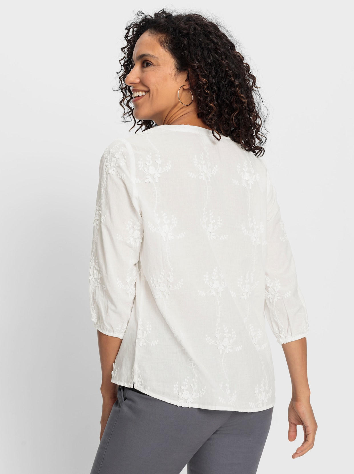 Katoenen blouse - ecru