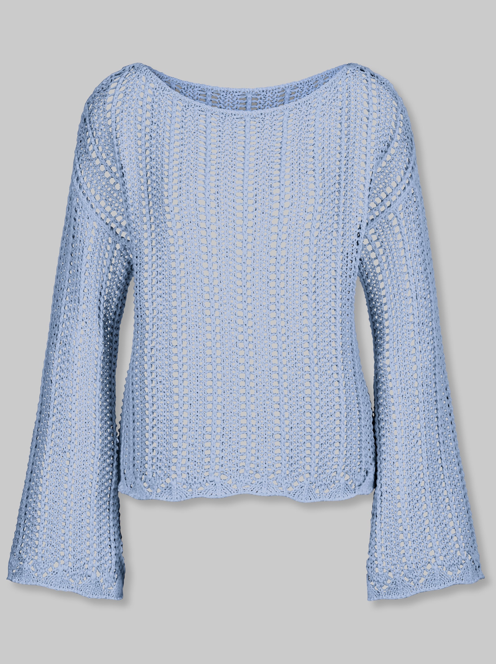 heine Pullover mit U-Boot-Ausschnitt - bleu