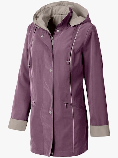 Microfaserjacke mit verdecktem Reißverschluss - altrosé