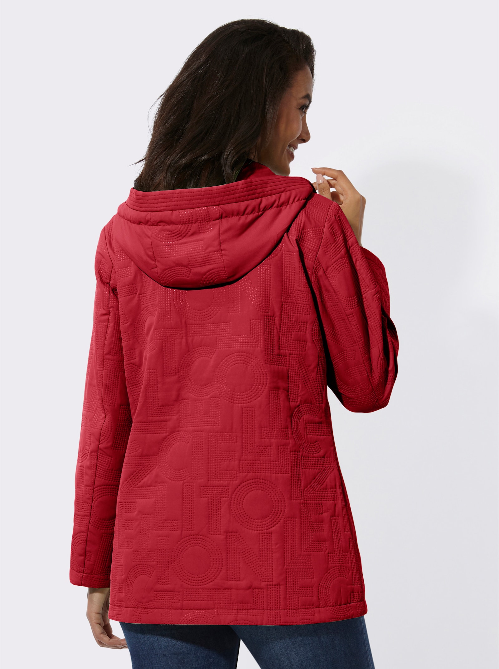 Jacke mit leichter Wattierung - erdbeere