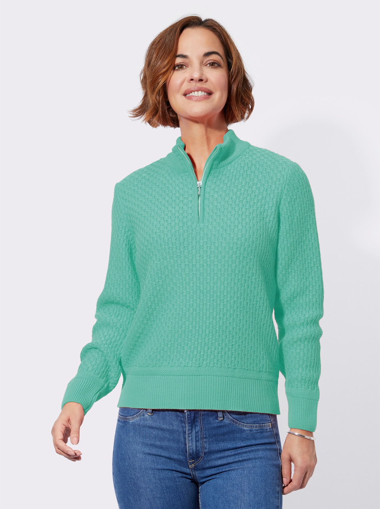 Pullover met lange mouwen - turquoise