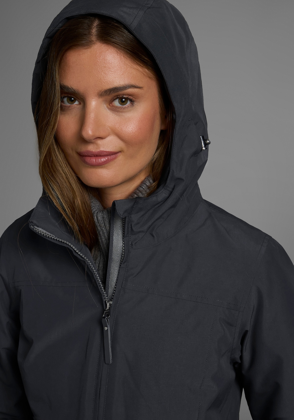 Funktionsparka - schwarz (outdoorparka aus nachhaltigem material)