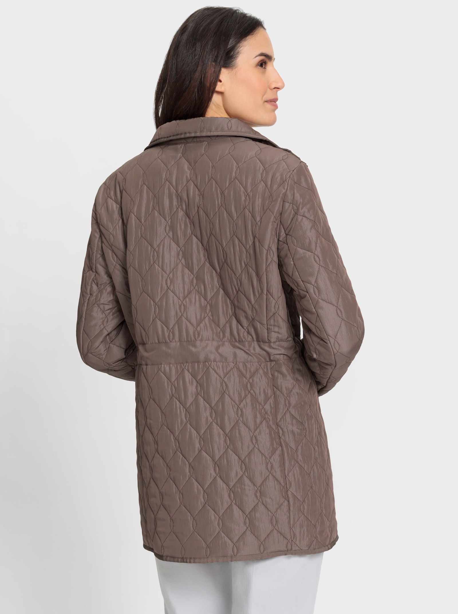 Steppjacke mit sorgfältiger Innenverarbeitung - dunkeltaupe