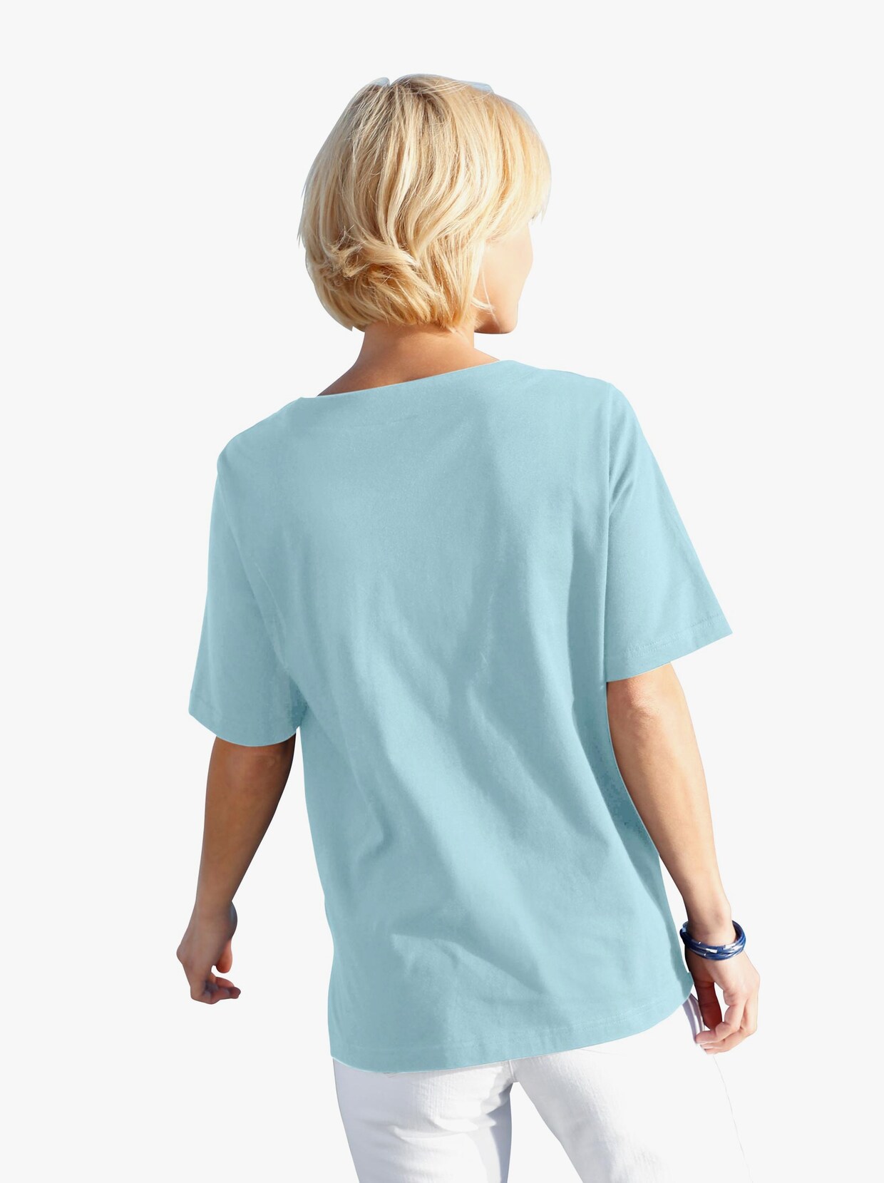 Shirt met korte mouwen - lichtblauw