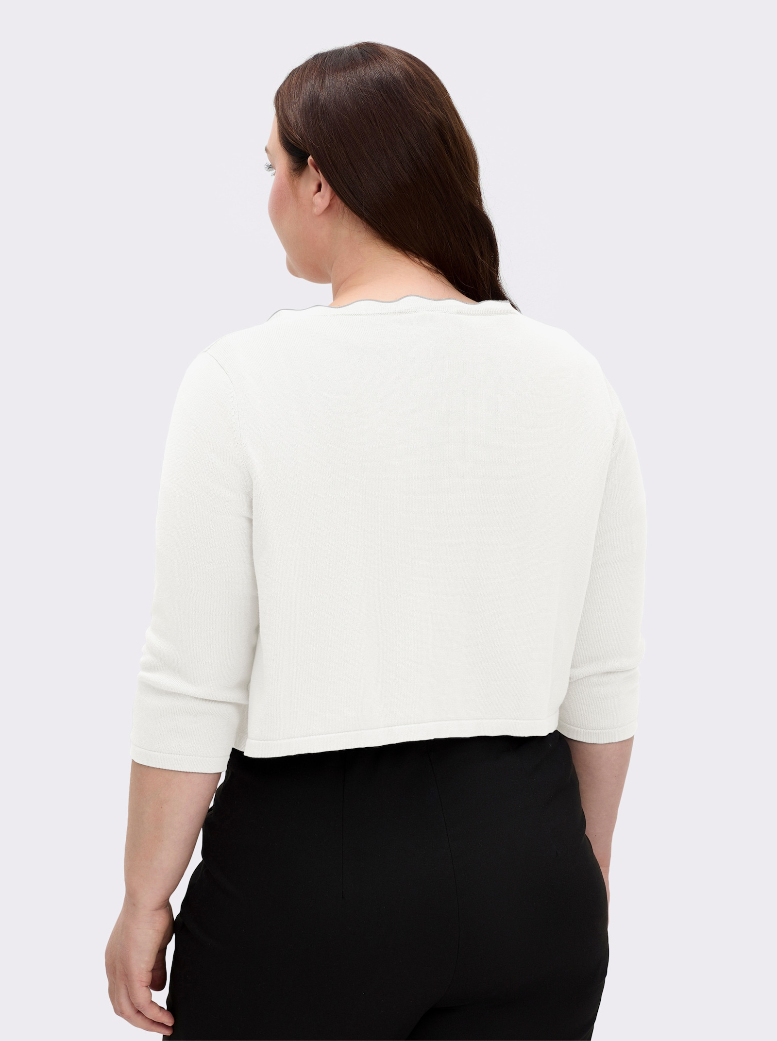 Bolero in Feinstrick-Qualität - ecru