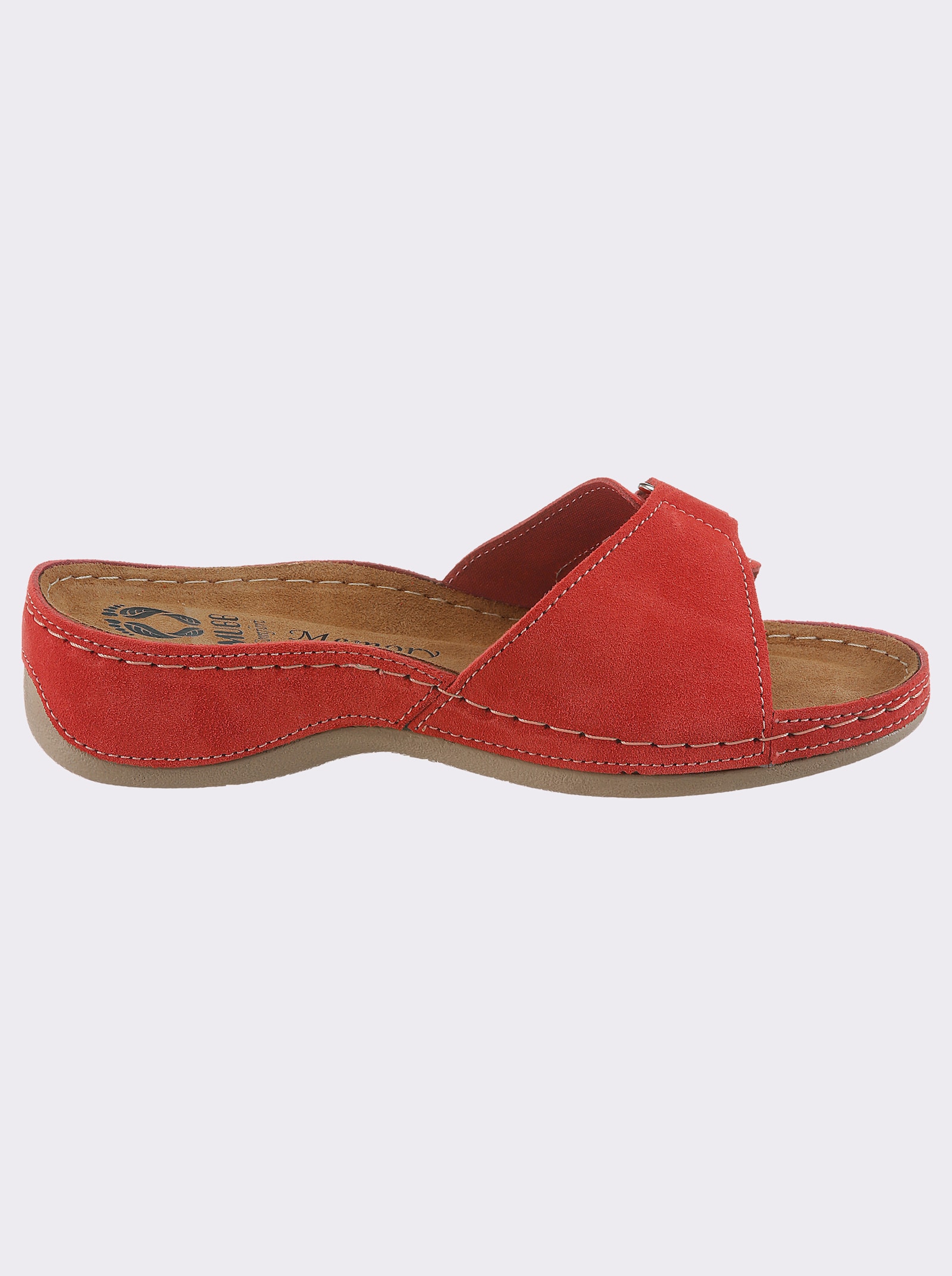 Mubb Pantolette mit Memory-Fußbett, Weite H - kirsche