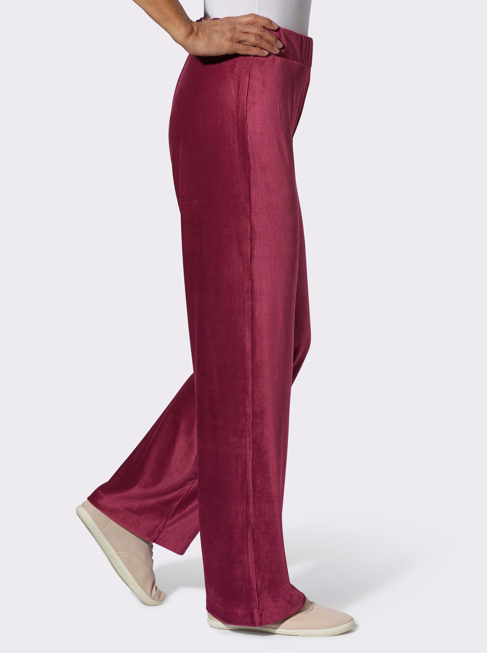 Jerseyhose aus Cord - malve