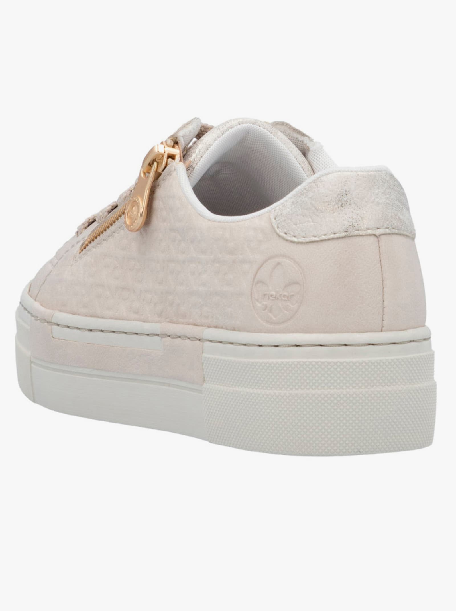 Rieker Sneaker mit seitlichem Reißverschluss - elfenbein