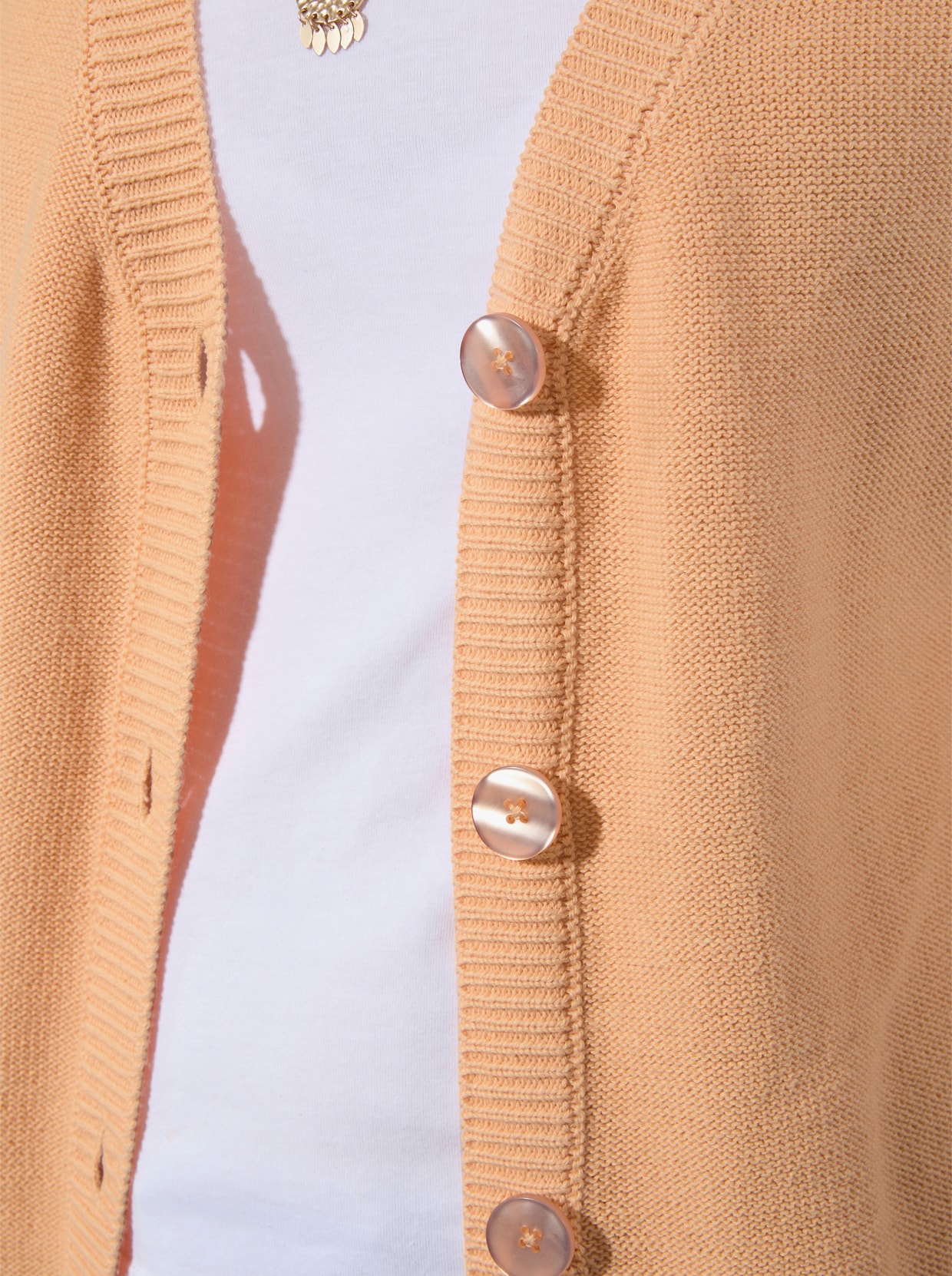 Strickjacke - apricot