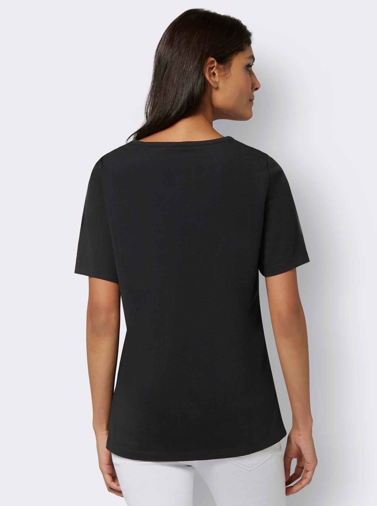 Shirt met korte mouwen - zwart geprint
