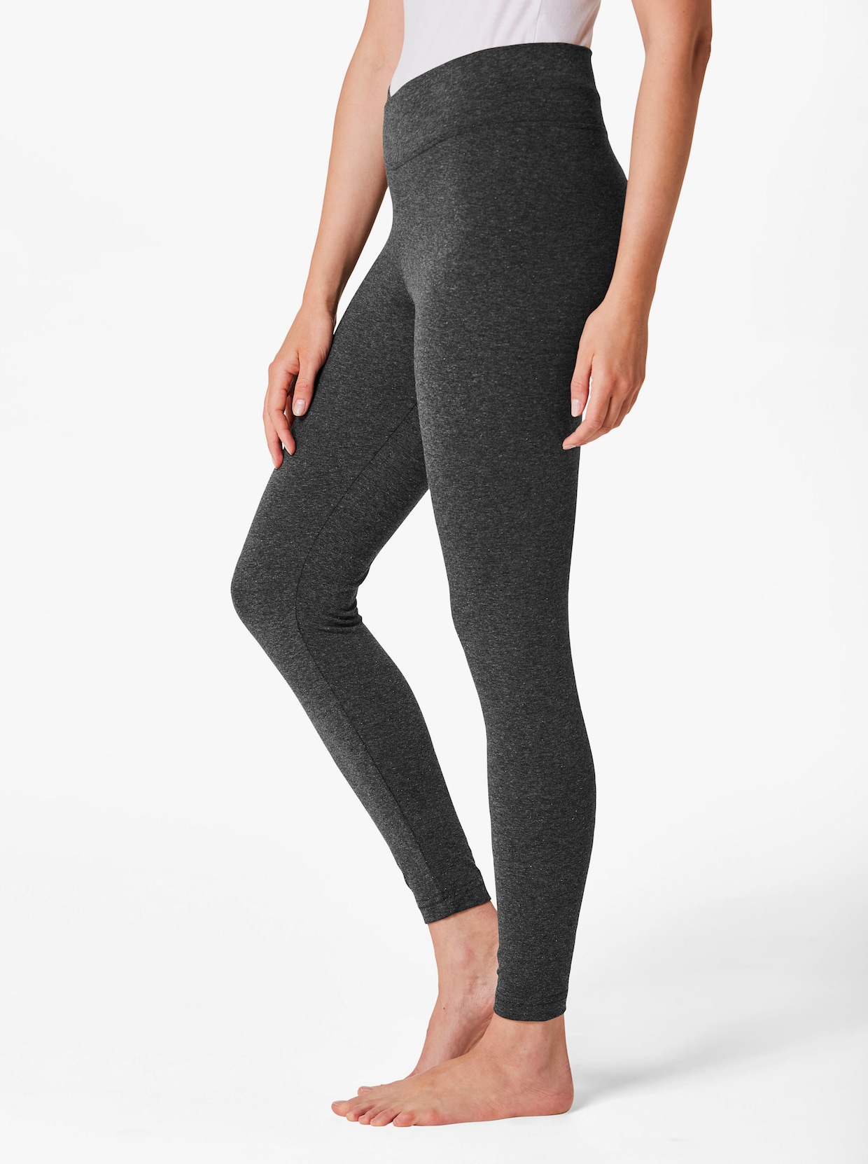 Plantier Legging - marine + antraciet gemêleerd