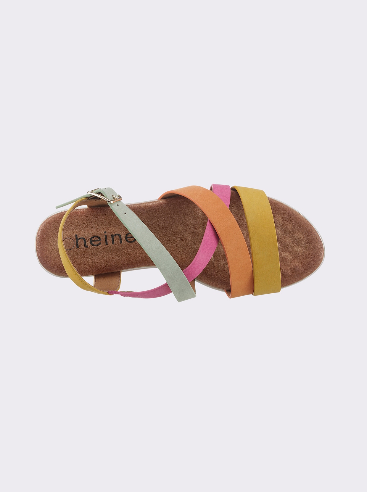 heine Sandaaltjes met sleehak - bont
