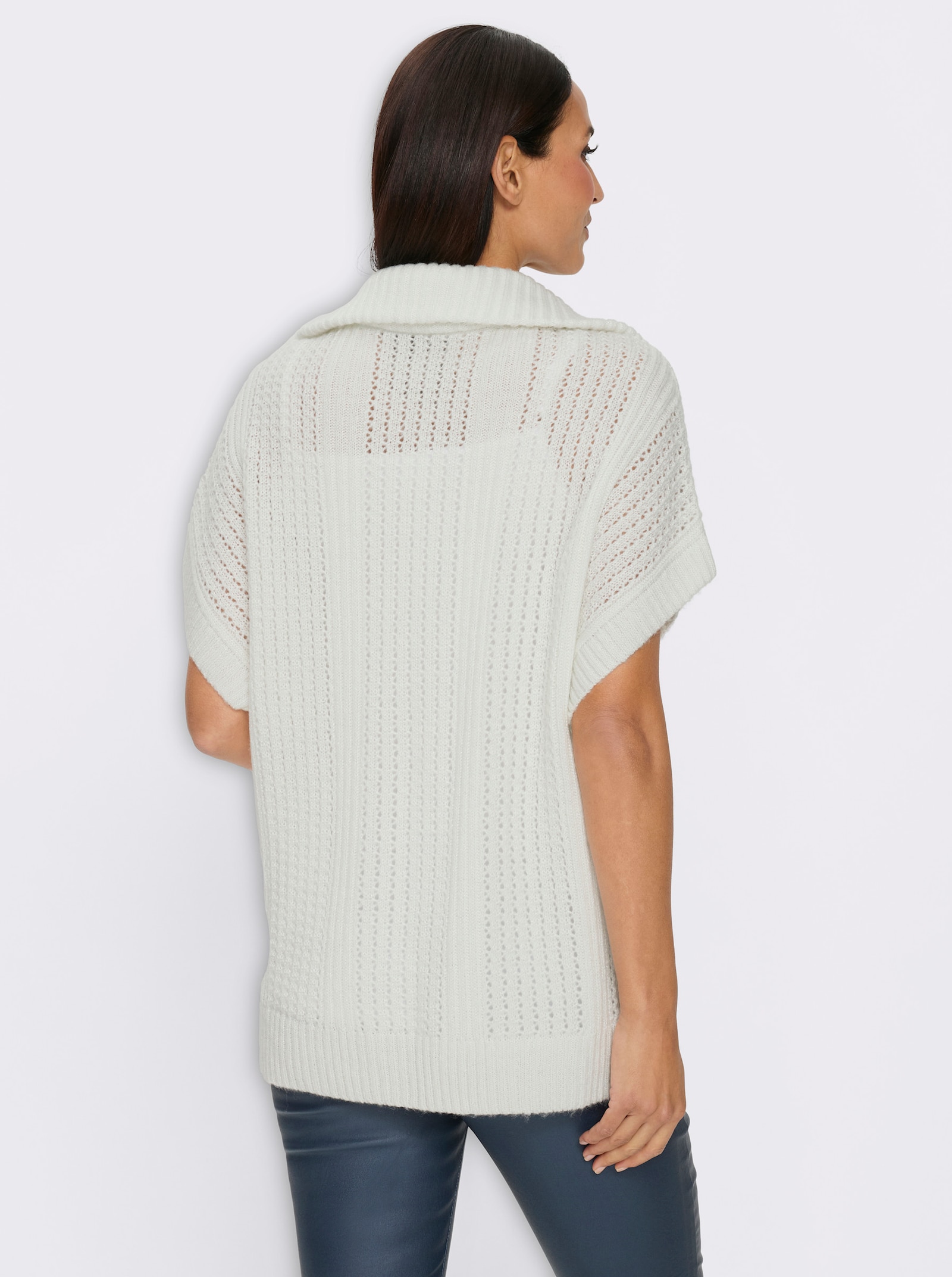 heine Strickjacke mit Fledermausärmel, kurz - ecru