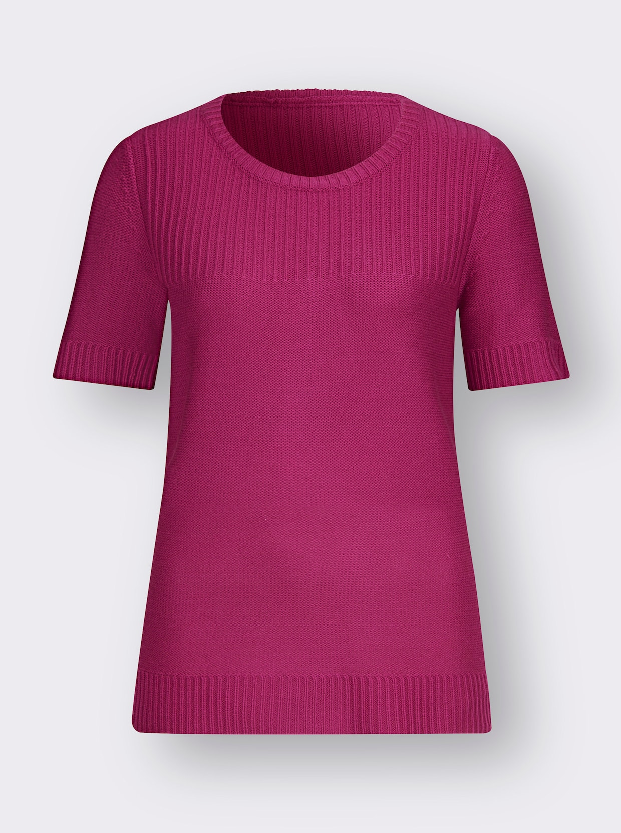 Pullover met korte mouwen - fuchsia