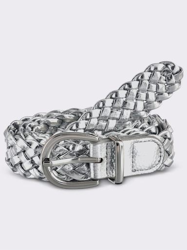 heine Ceinture tressée effet métallisé - couleur argent