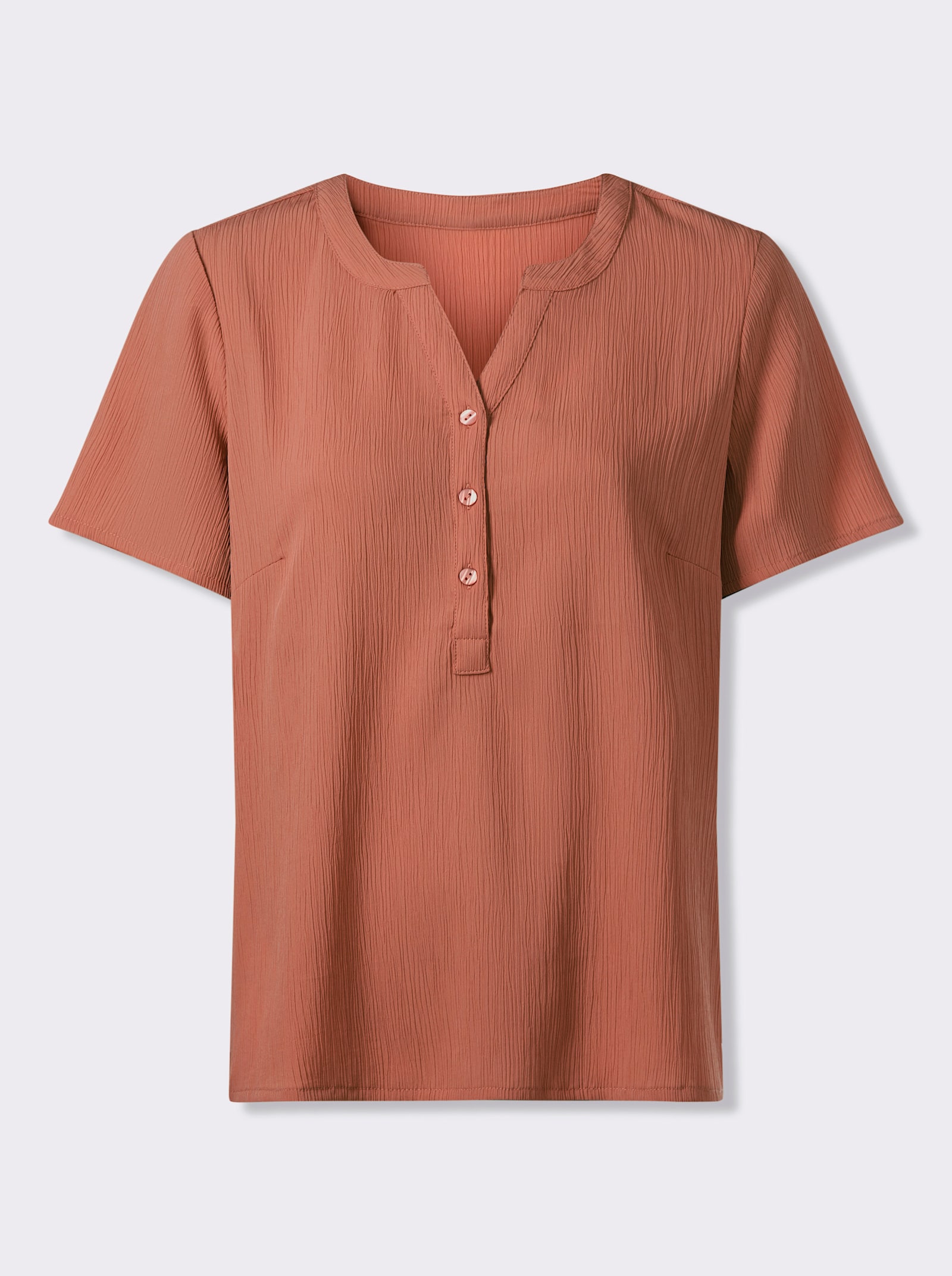 Schlupfbluse mit kurzen Ärmeln - papaya