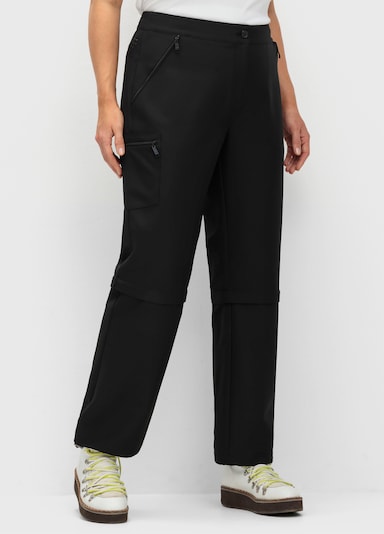sheego Funktionshose mit Zipp-off-Bein, auf Caprilänge kürzbar - schwarz