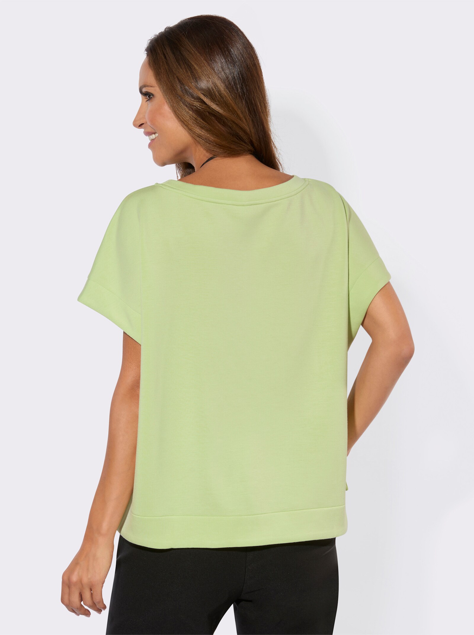 Sweatshirt mit Seitenschlitzen - pistazie