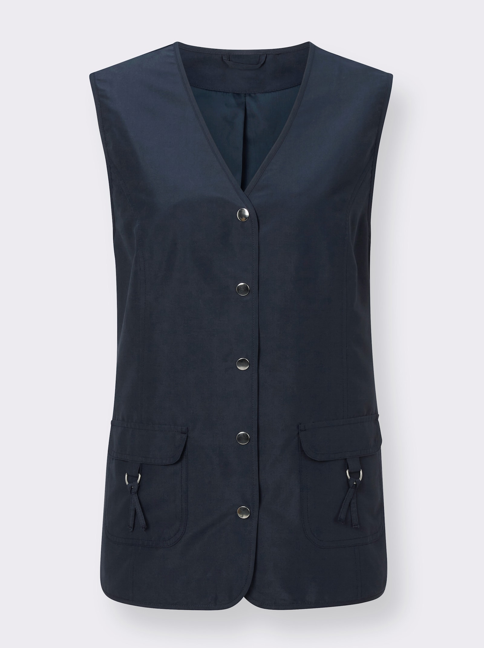 Gilet met drukknopen - marine
