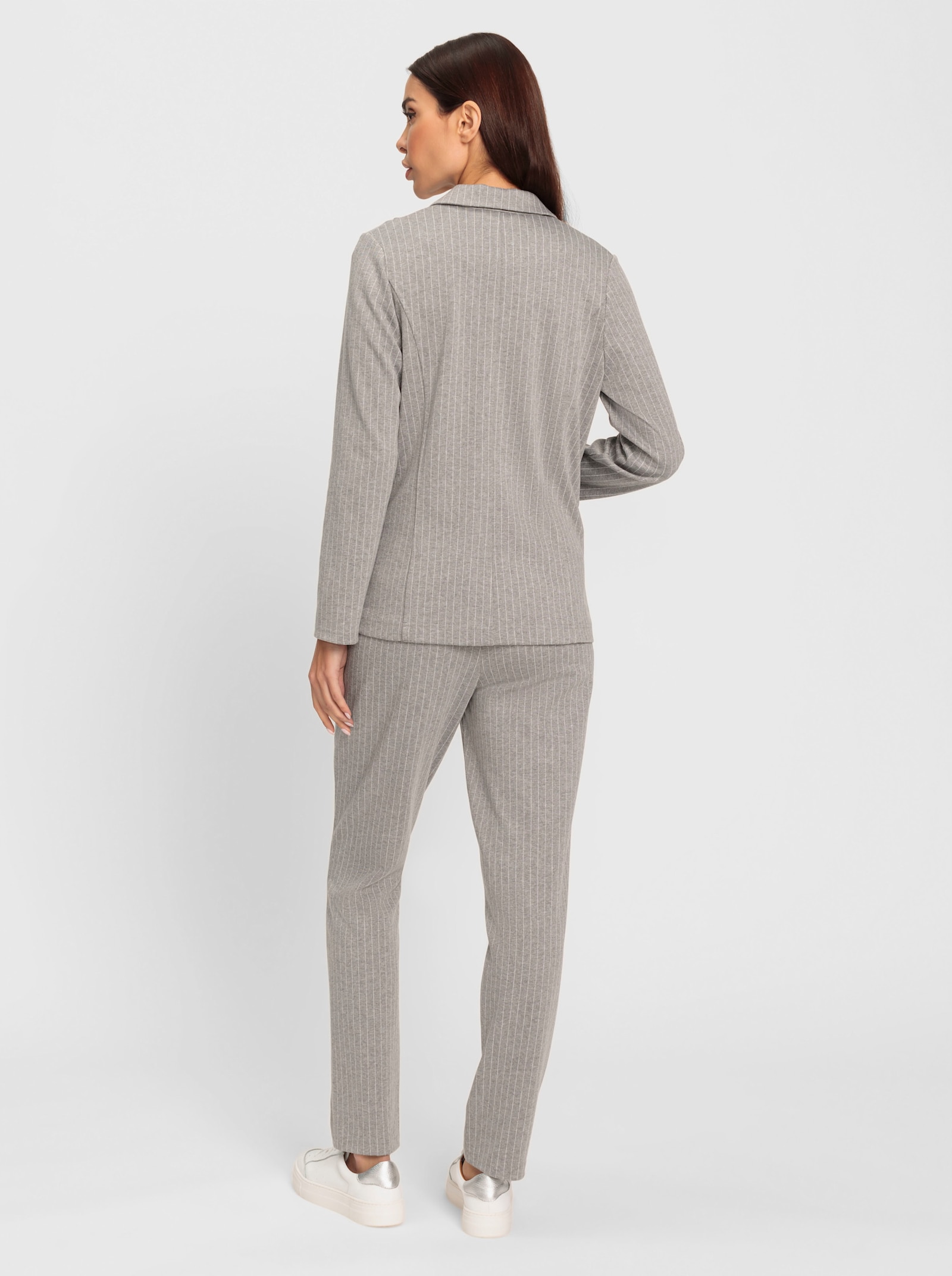 heine Tailleur pantalon avec fines rayures - gris-écru à rayures