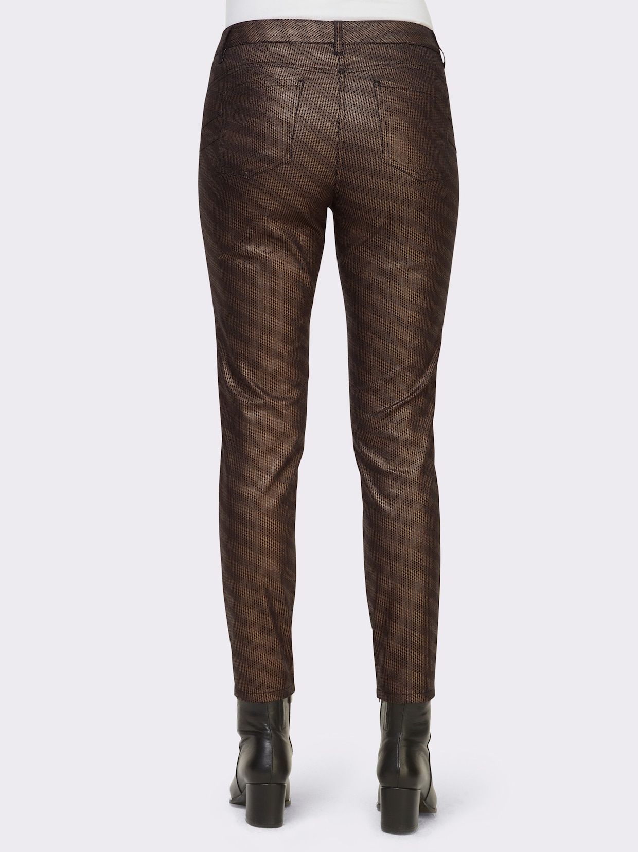 heine Pantalon push-up - couleur cuivre-noir imprimé