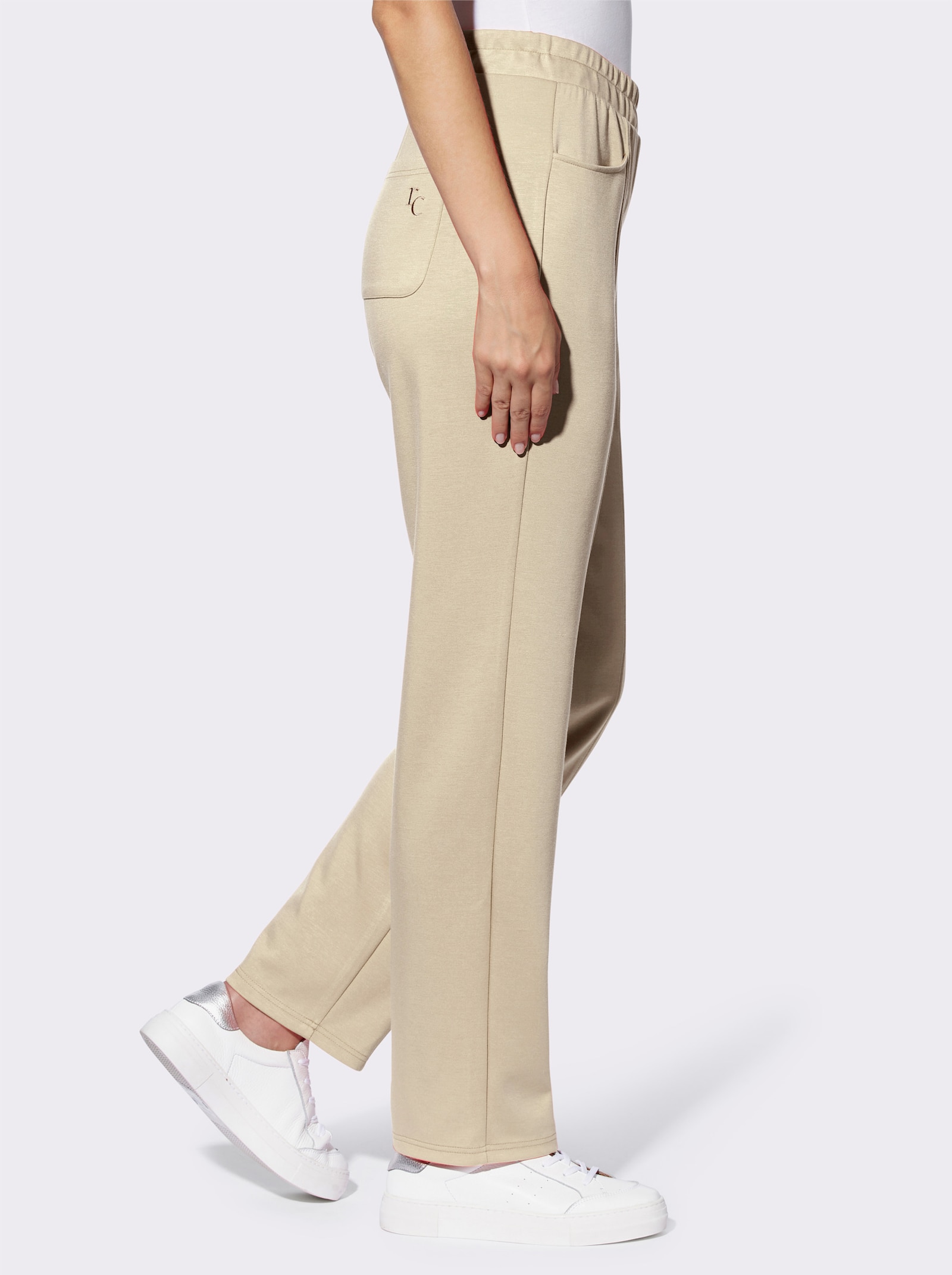 heine Sweathose mit seidig-mattem Glanz - sand