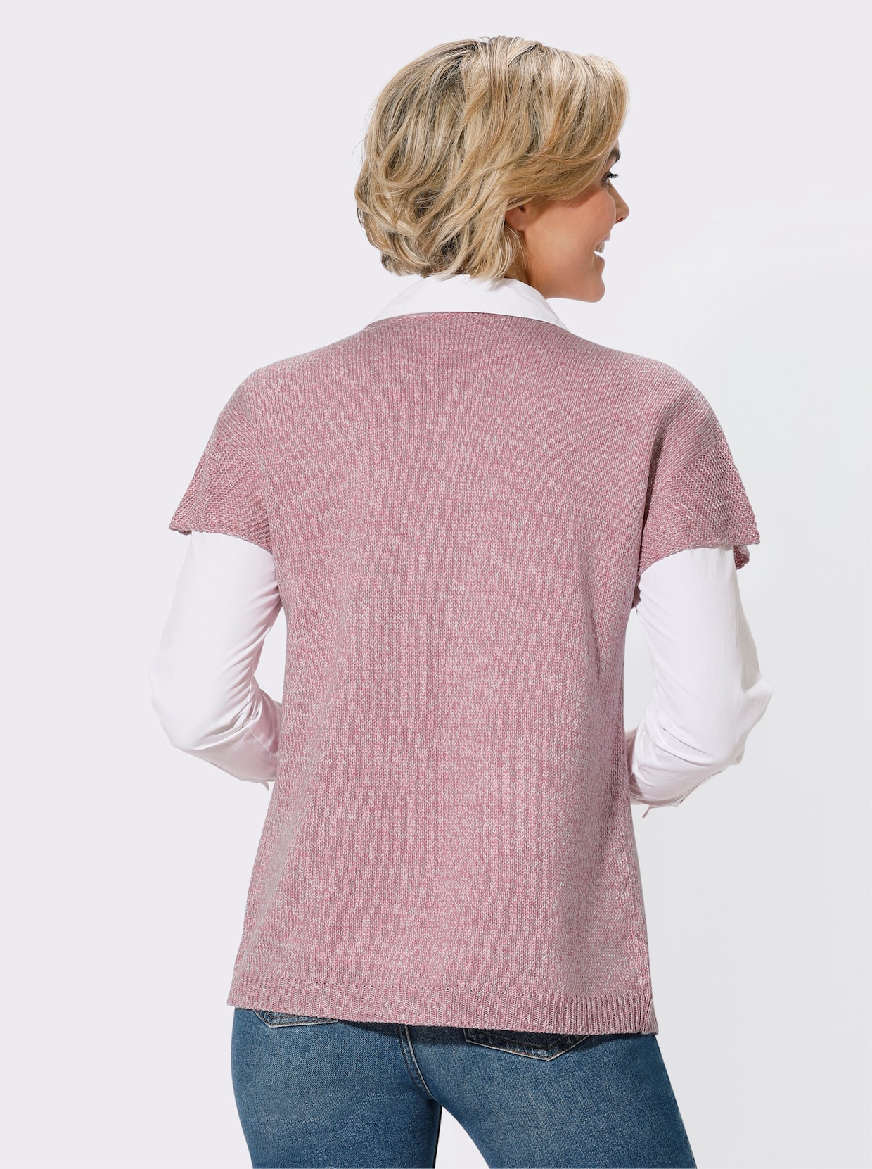 Vest - oudroze gemêleerd