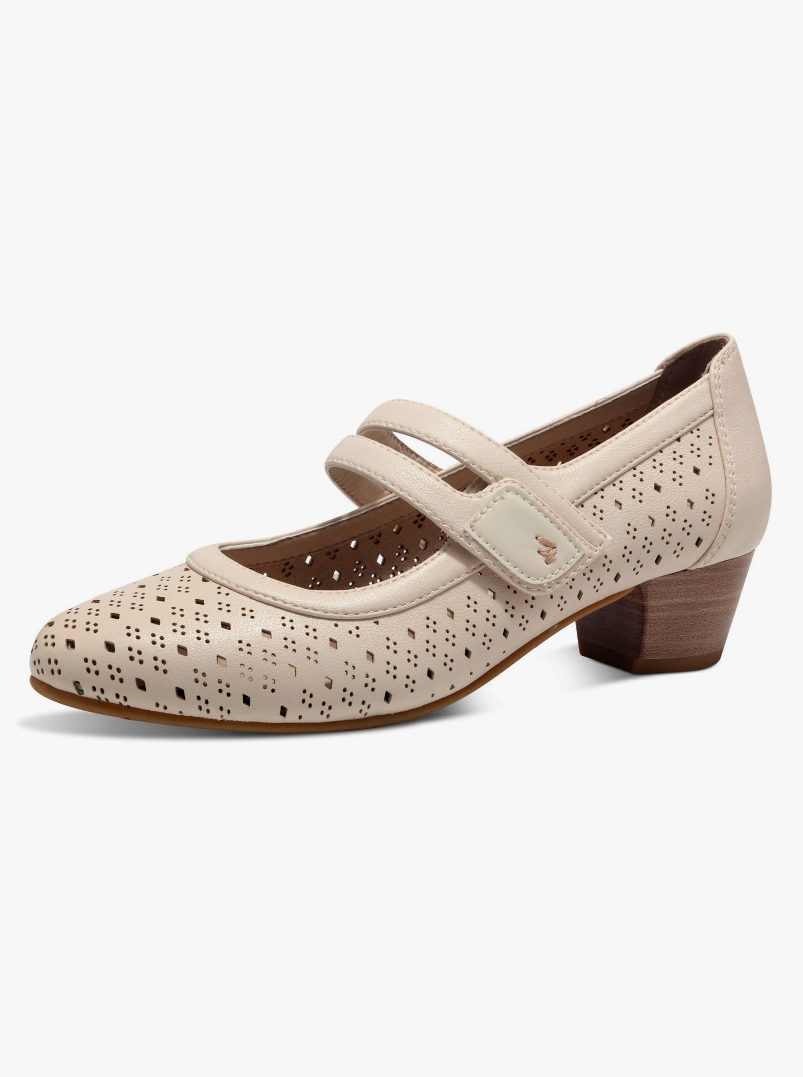 Jana Pumps mit Ristriemen - sand