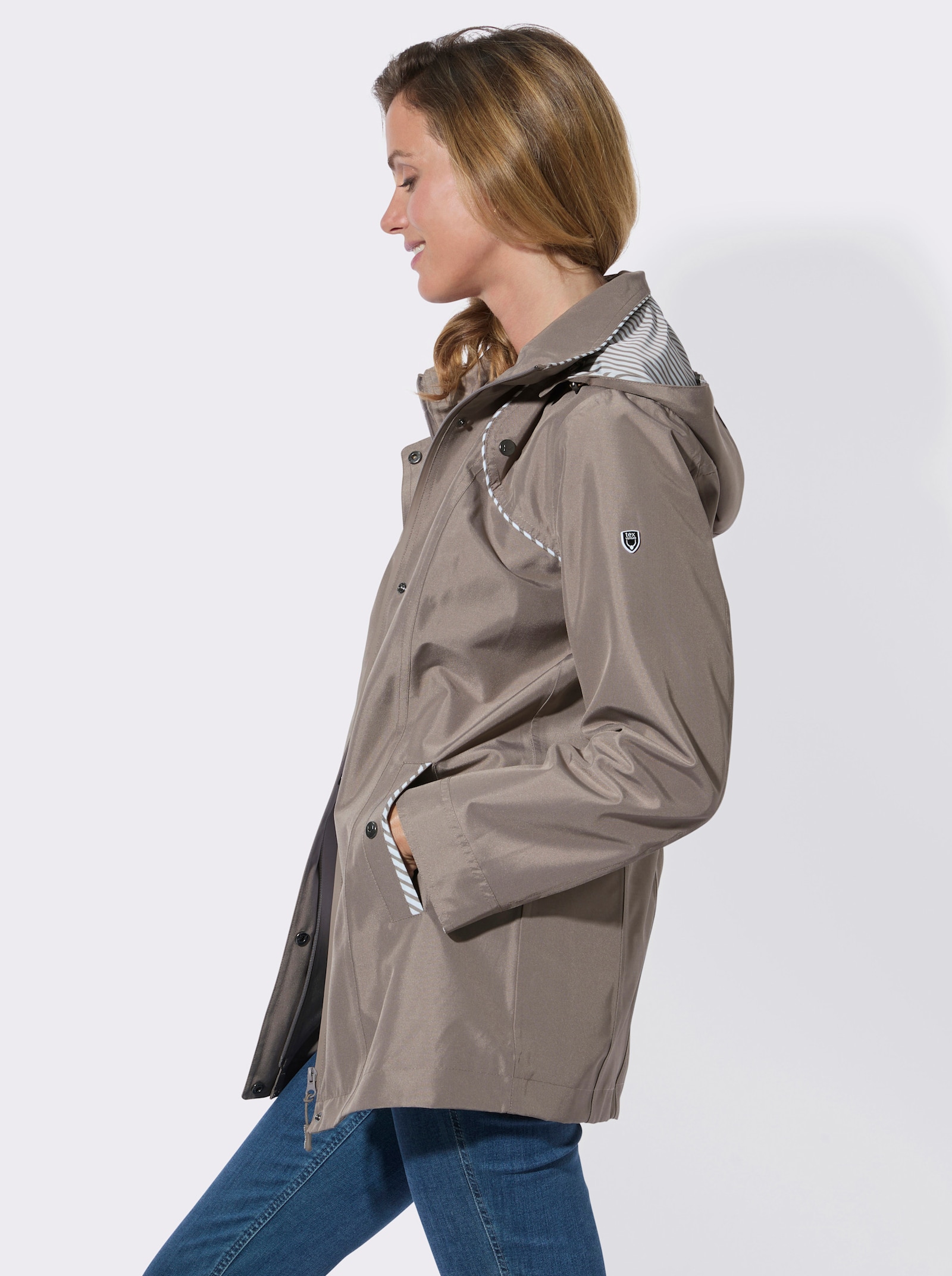 Funktionsjacke wind- und wasserabweisend - taupe