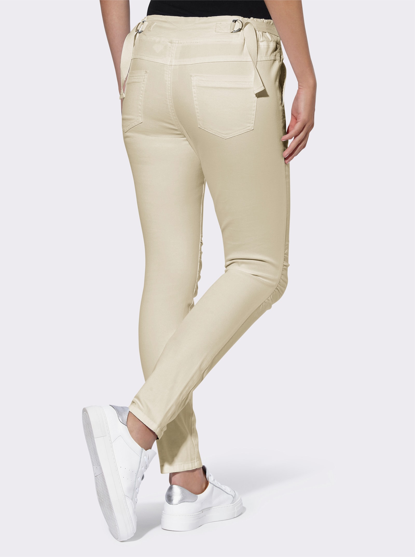 heine Comfortbroek met trensje voor wijdteregeling - zand